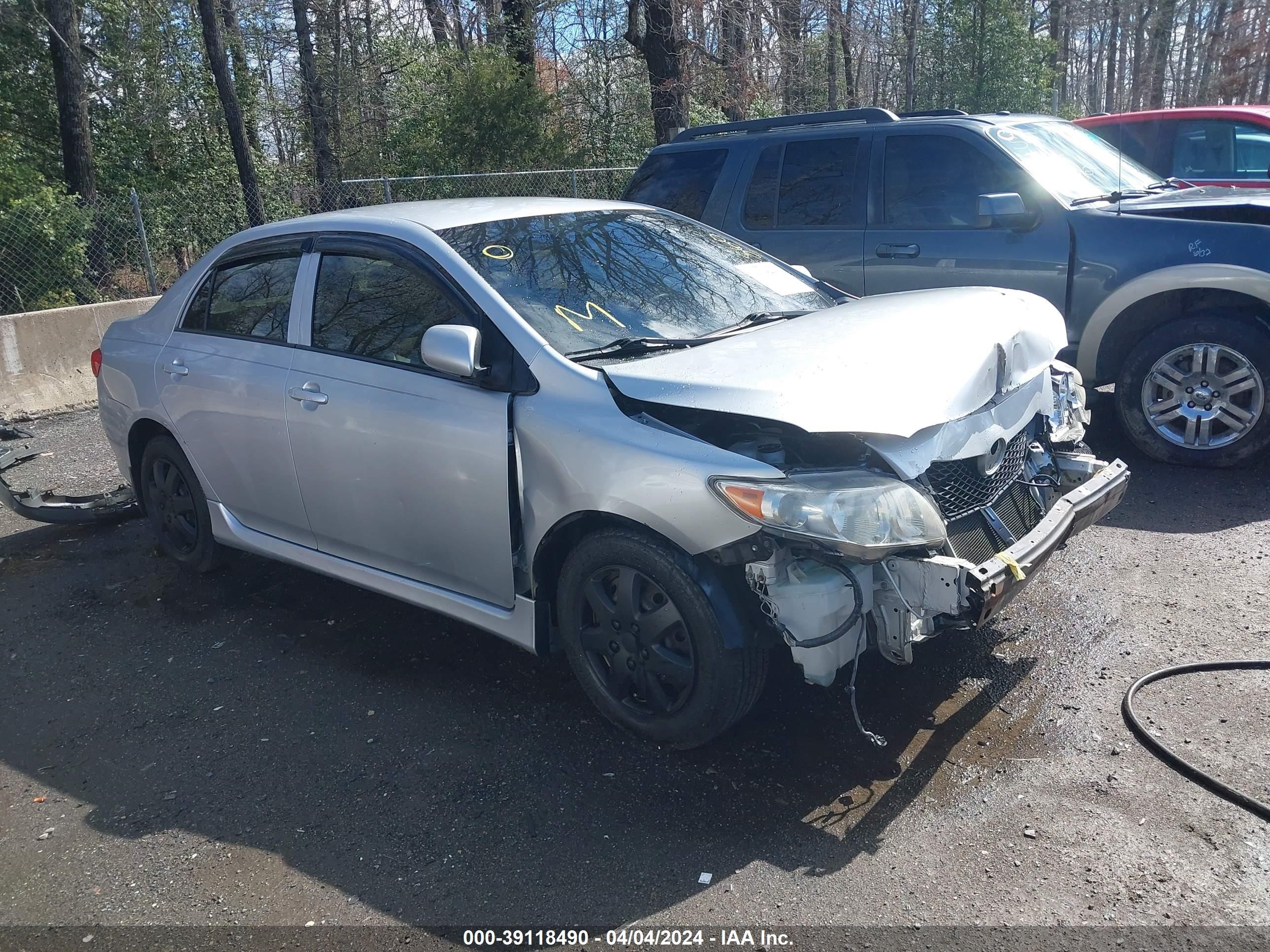 TOYOTA COROLLA 2009 jtdbl40e999039701