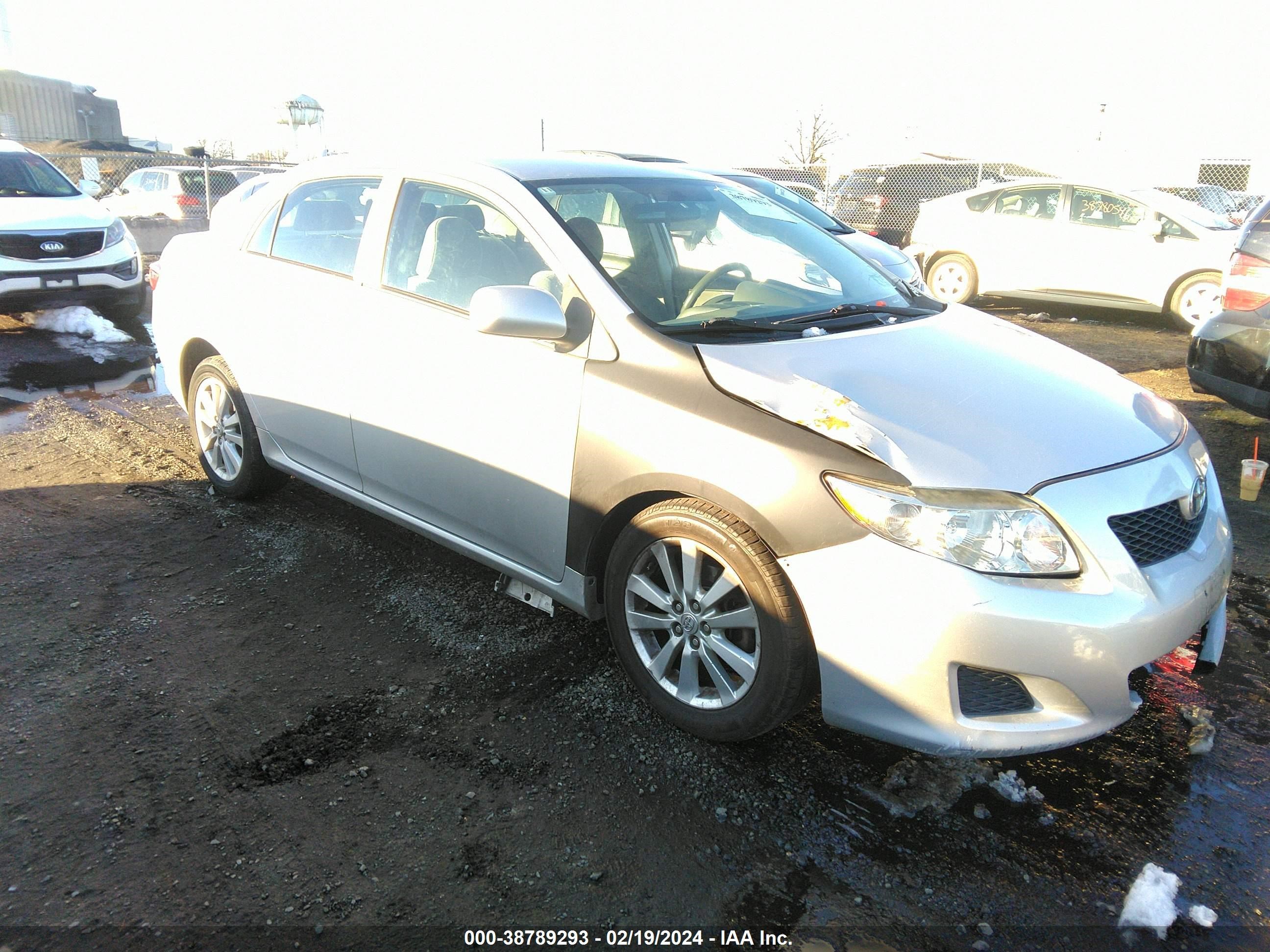 TOYOTA COROLLA 2009 jtdbl40ex99072707