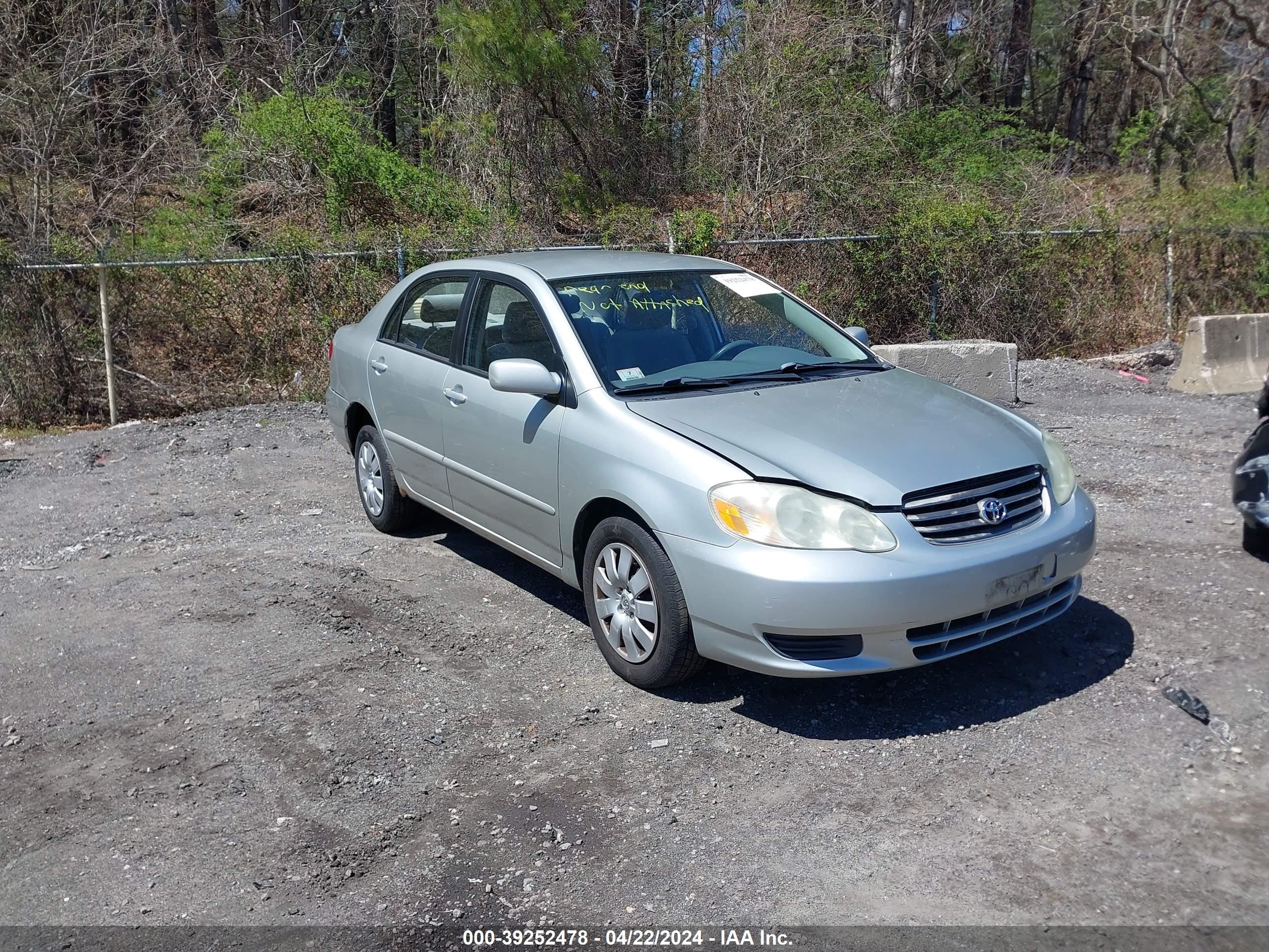 TOYOTA COROLLA 2003 jtdbr32e230040741