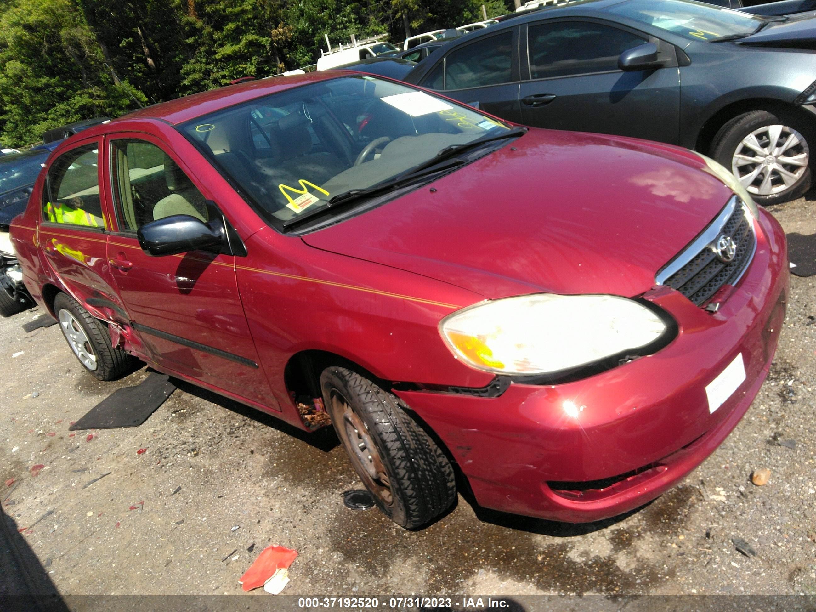 TOYOTA COROLLA 2007 jtdbr32e370120328