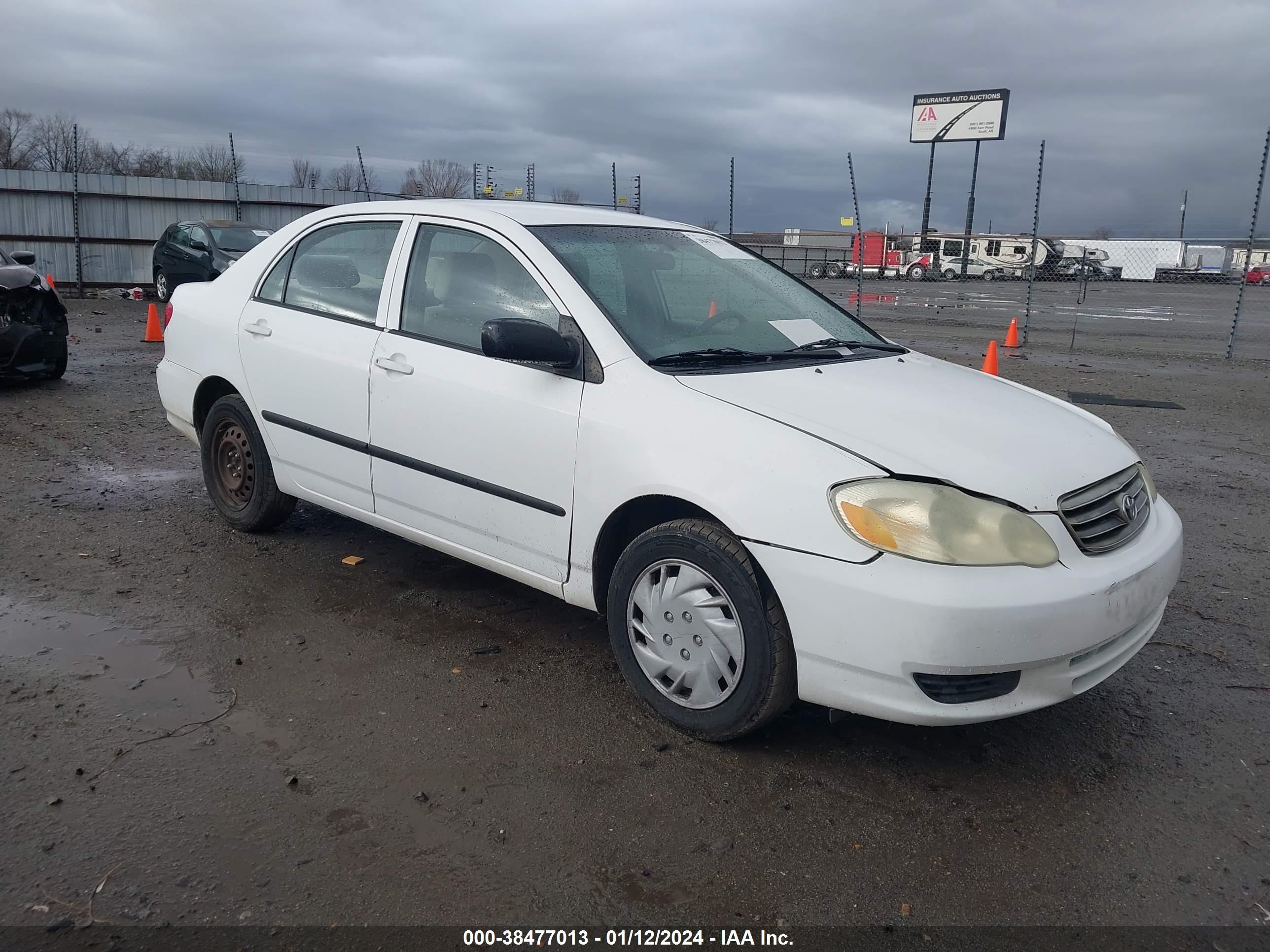 TOYOTA COROLLA 2003 jtdbr32ex30023377