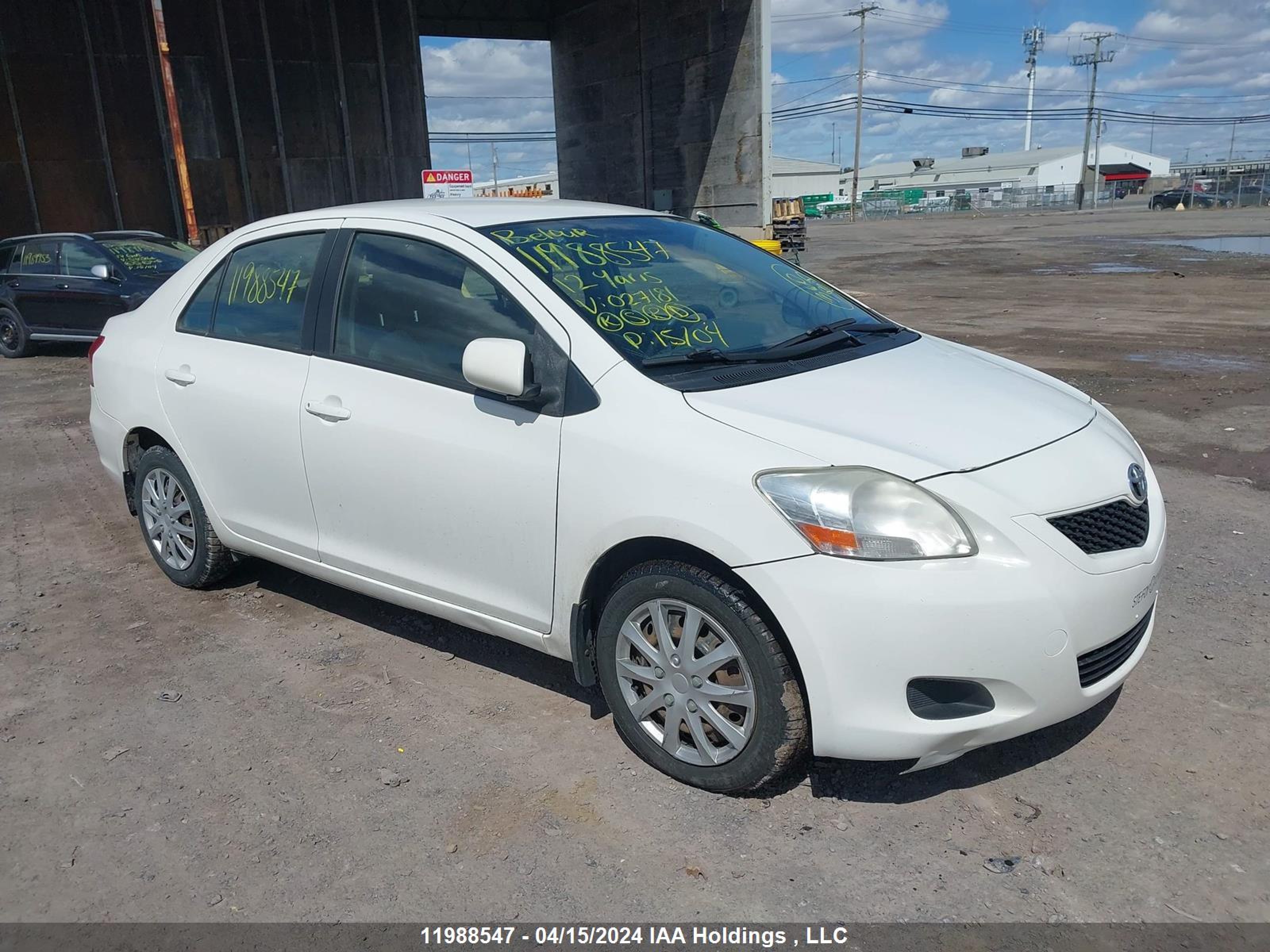 TOYOTA YARIS 2012 jtdbt4k37cl027181