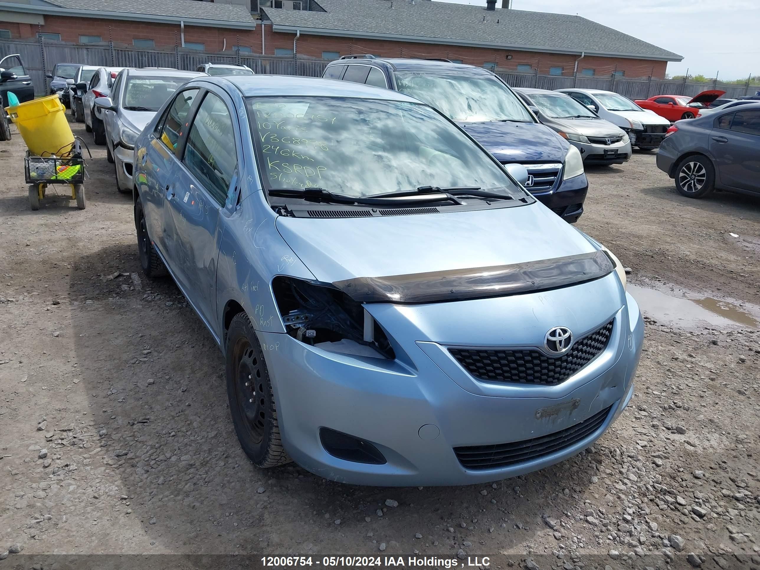 TOYOTA YARIS 2010 jtdbt9k34a1368978