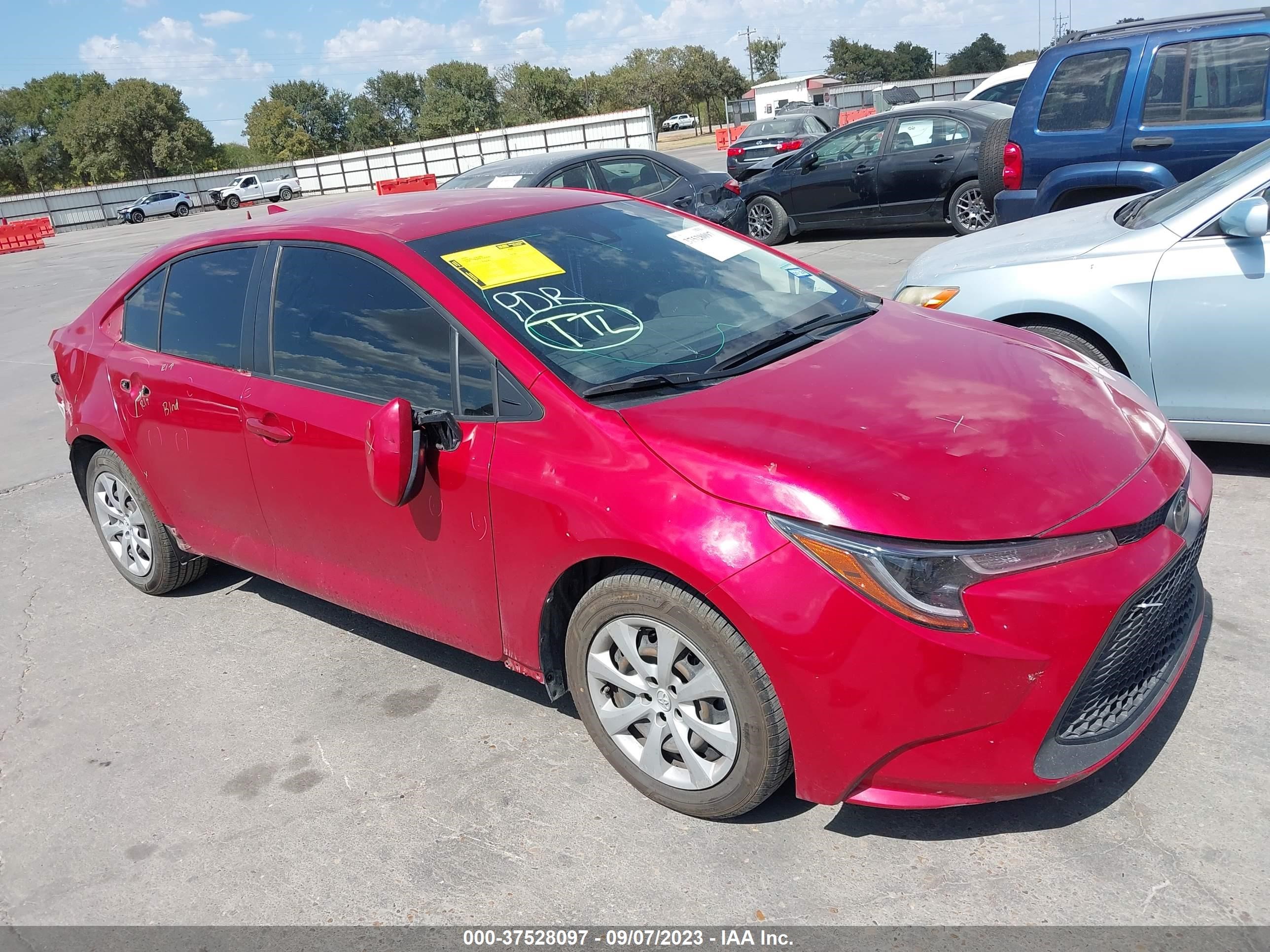 TOYOTA COROLLA 2020 jtdeprae0lj116829