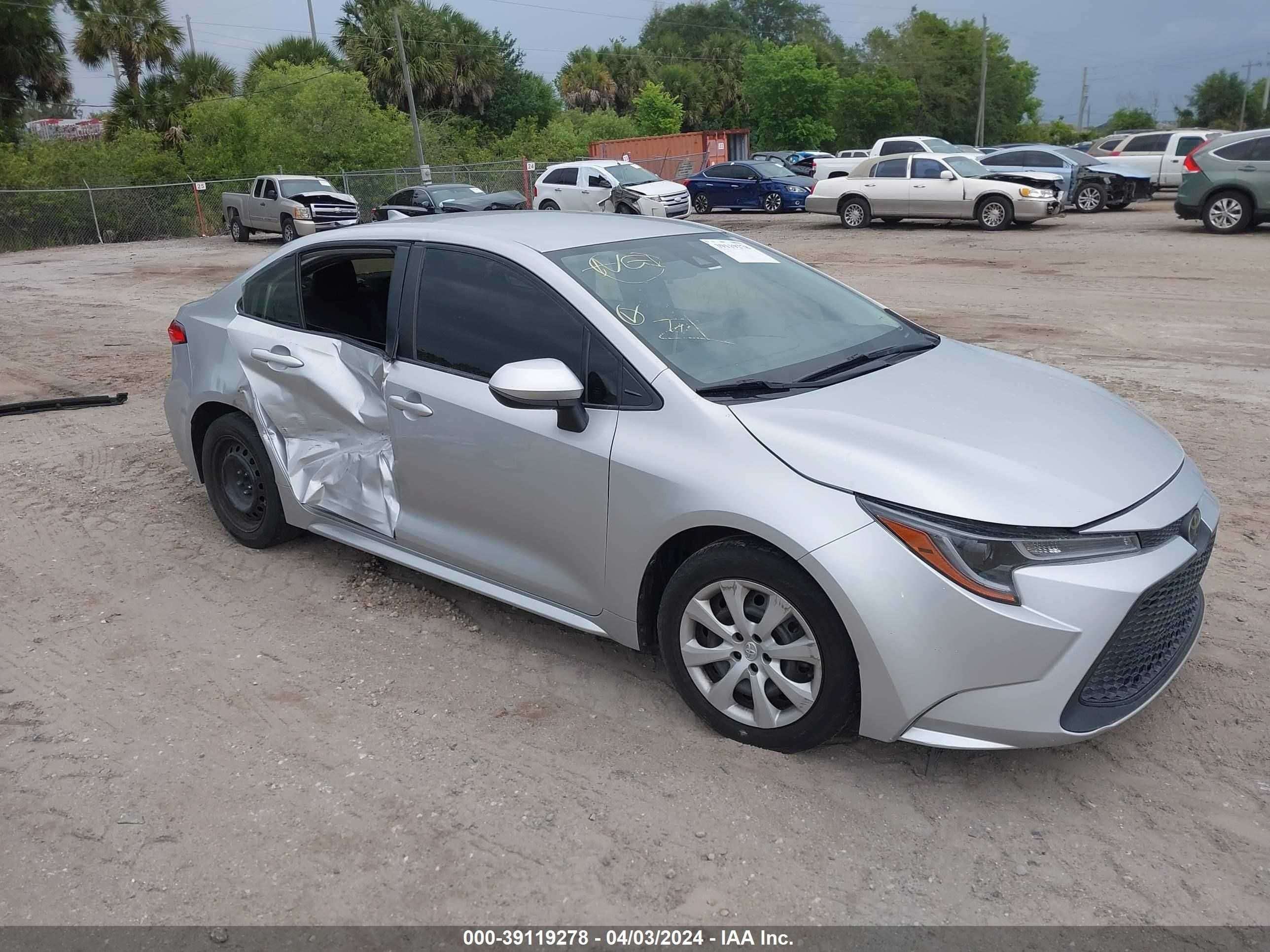 TOYOTA COROLLA 2020 jtdeprae2lj073711