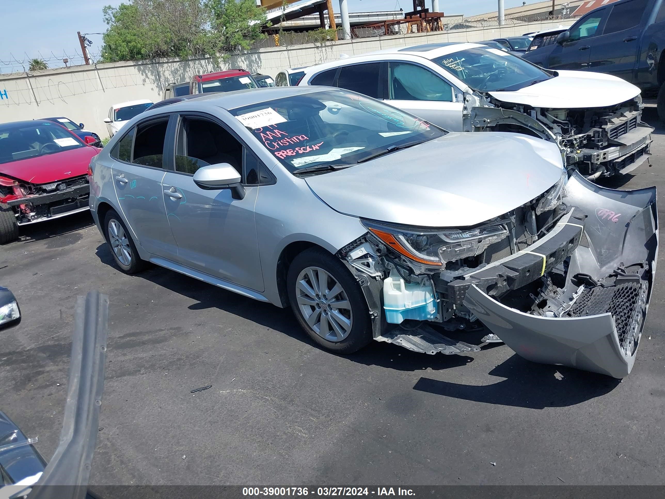 TOYOTA COROLLA 2020 jtdeprae5lj074433