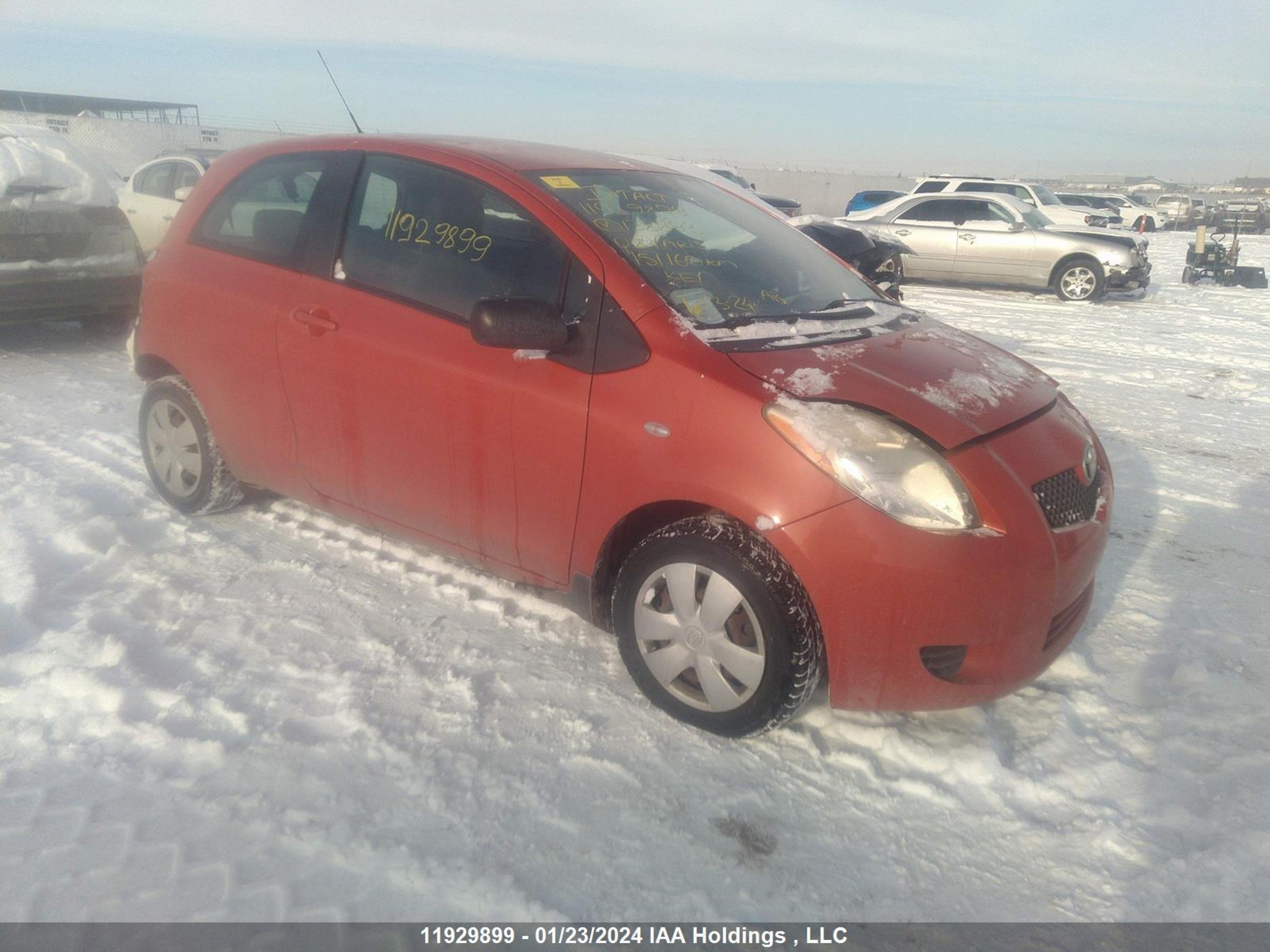 TOYOTA YARIS 2008 jtdjt923x85138893