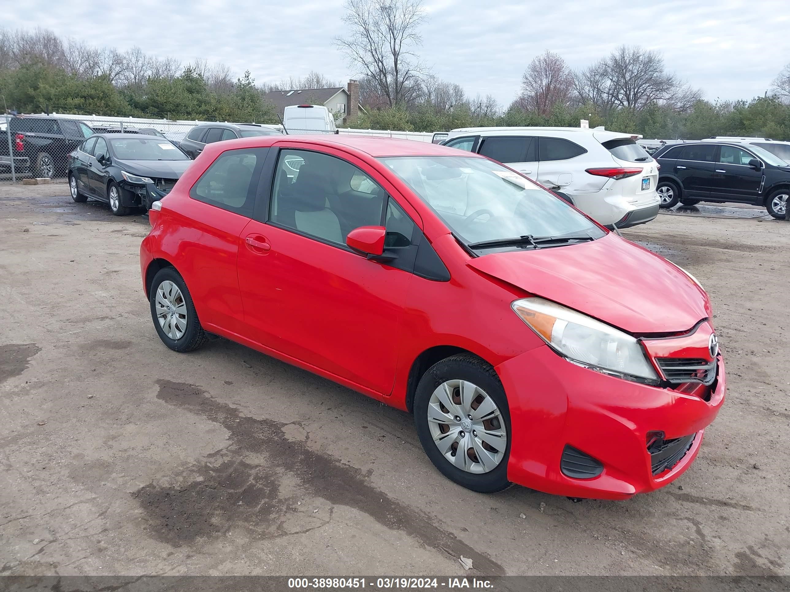 TOYOTA YARIS 2012 jtdjtud3xcd519173