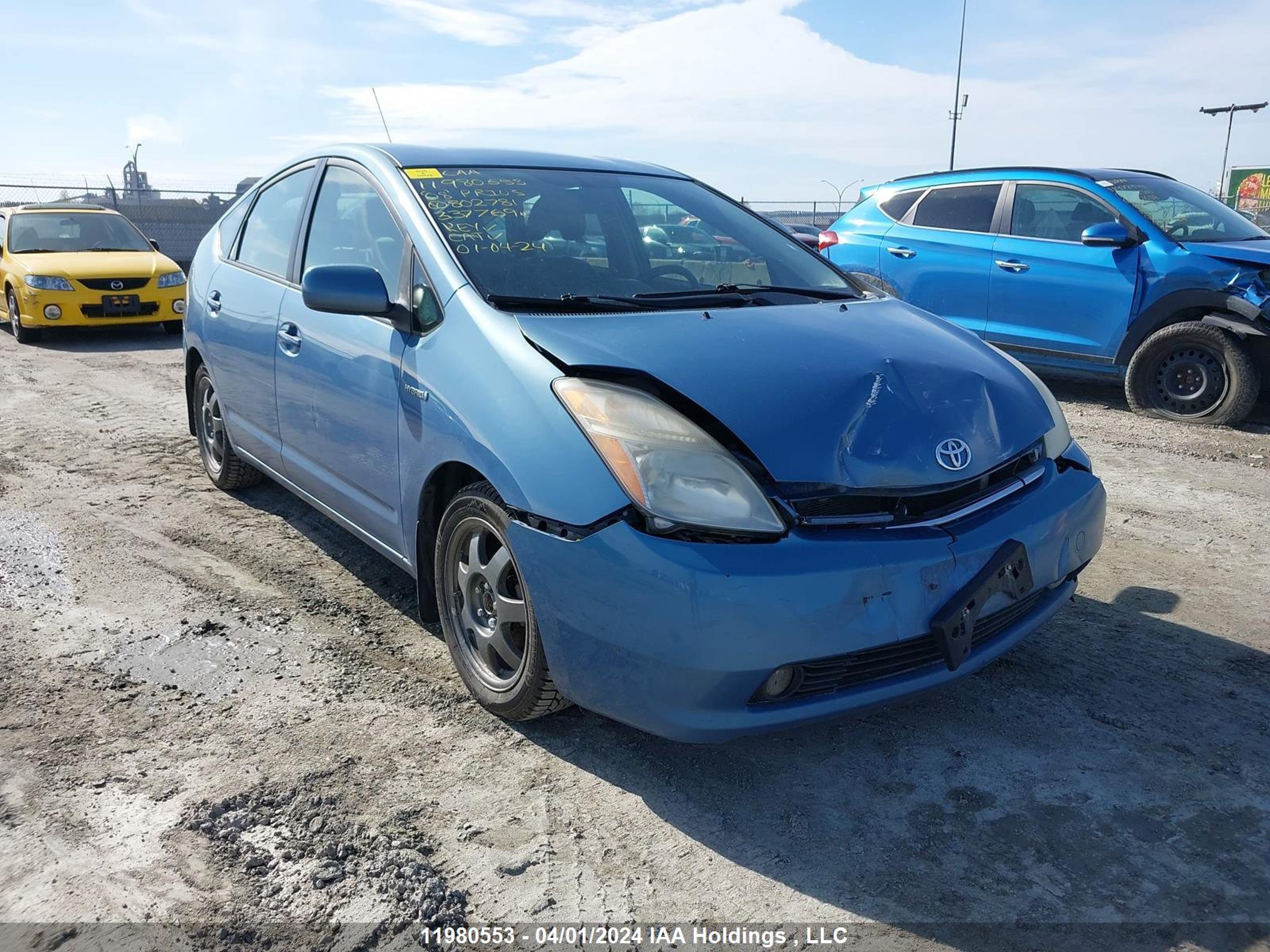 TOYOTA PRIUS 2008 jtdkb20u287802781