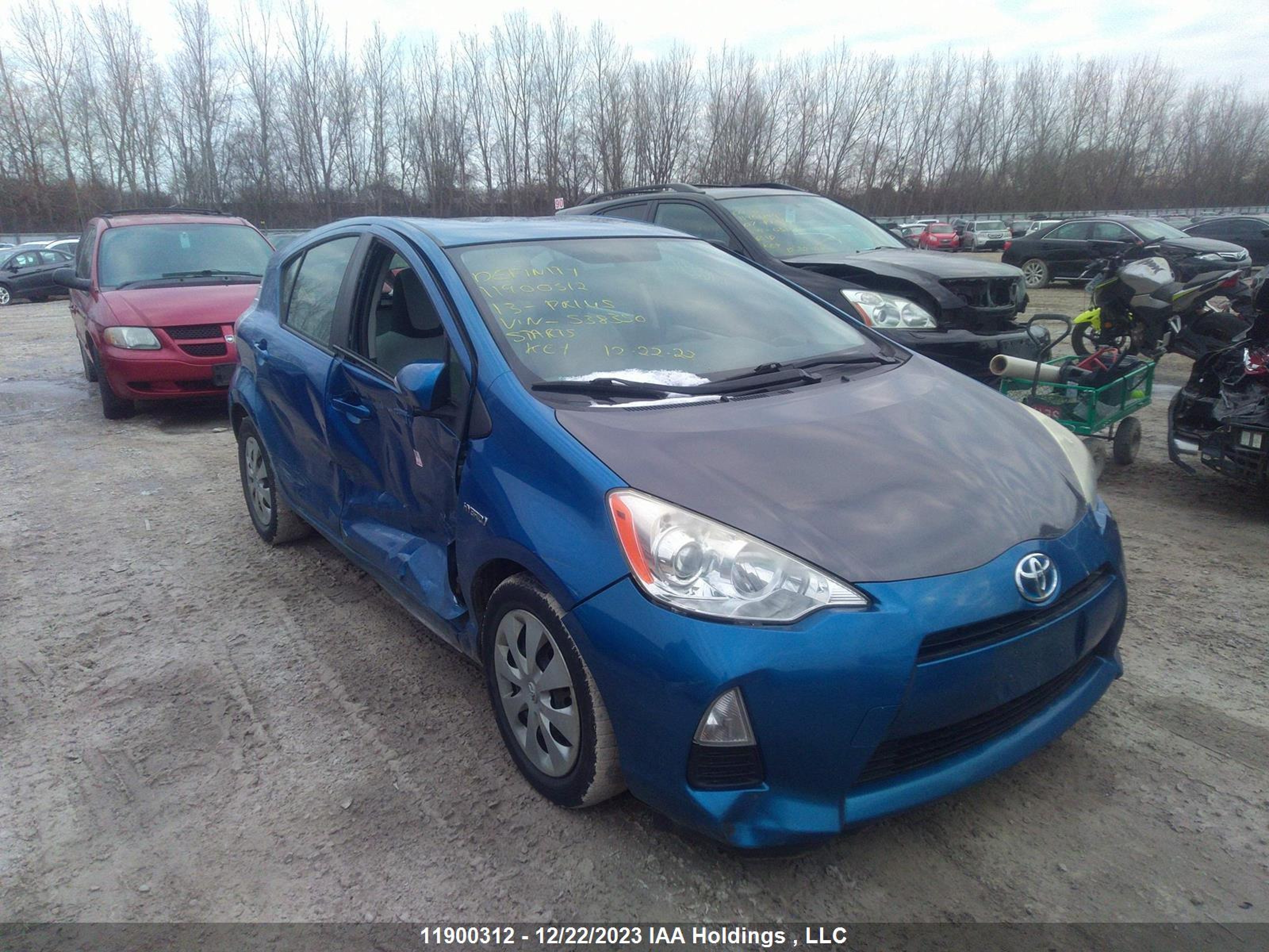 TOYOTA PRIUS C 2013 jtdkdtb30d1538350