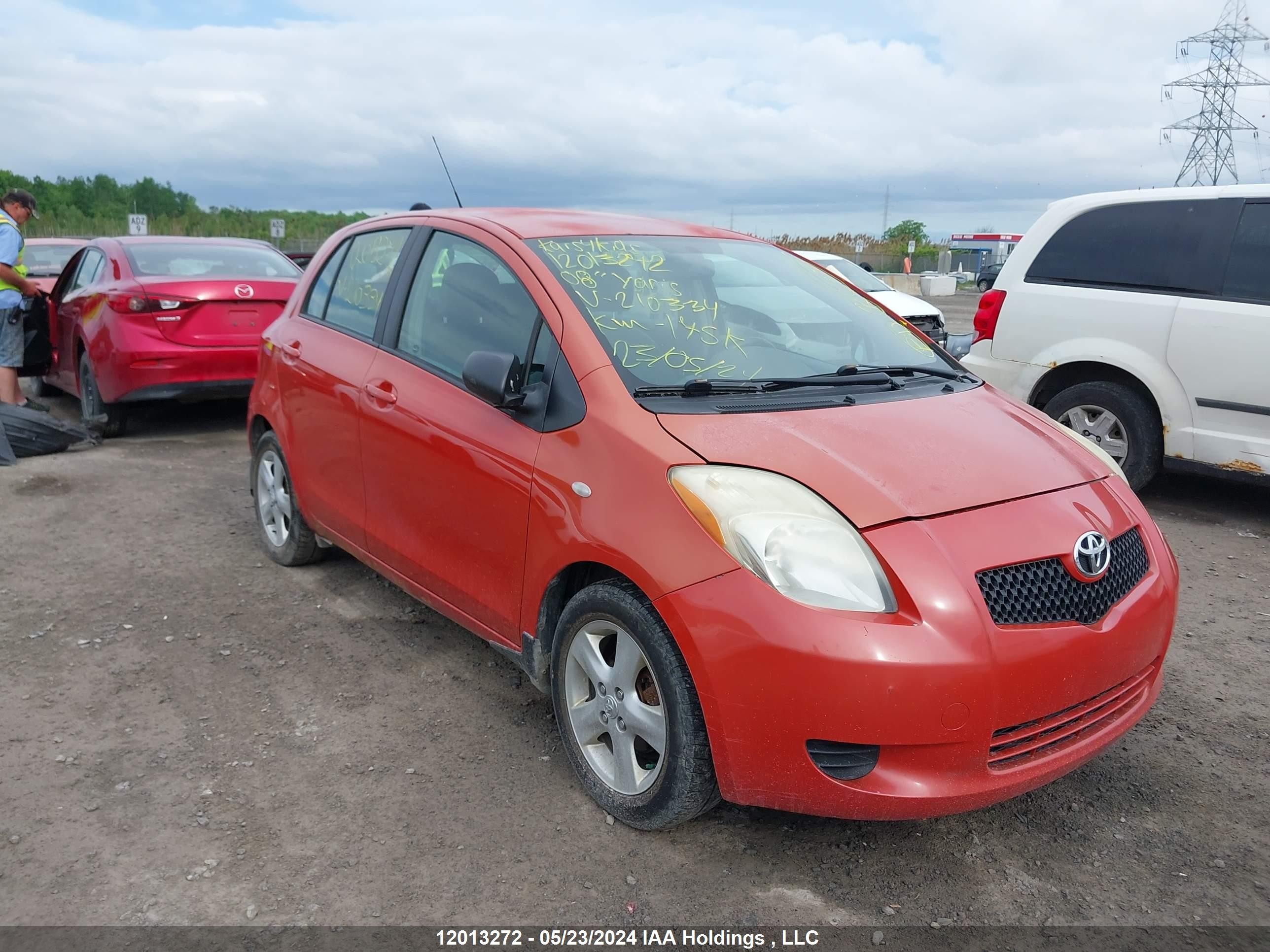 TOYOTA YARIS 2008 jtdkt923085210334