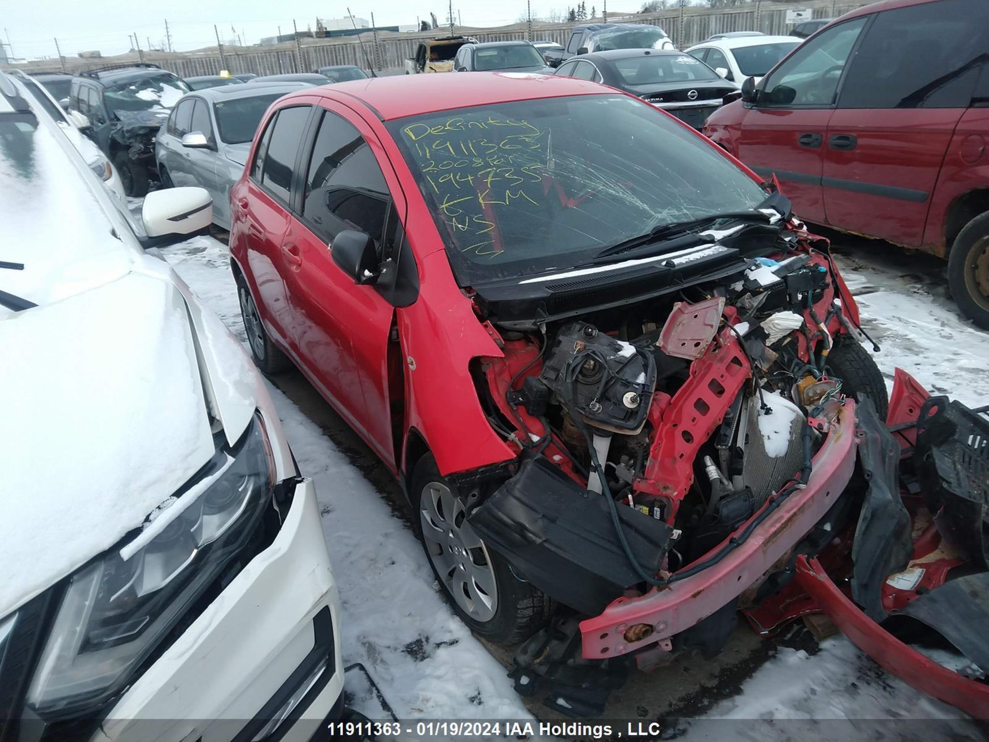 TOYOTA YARIS 2008 jtdkt923285194735