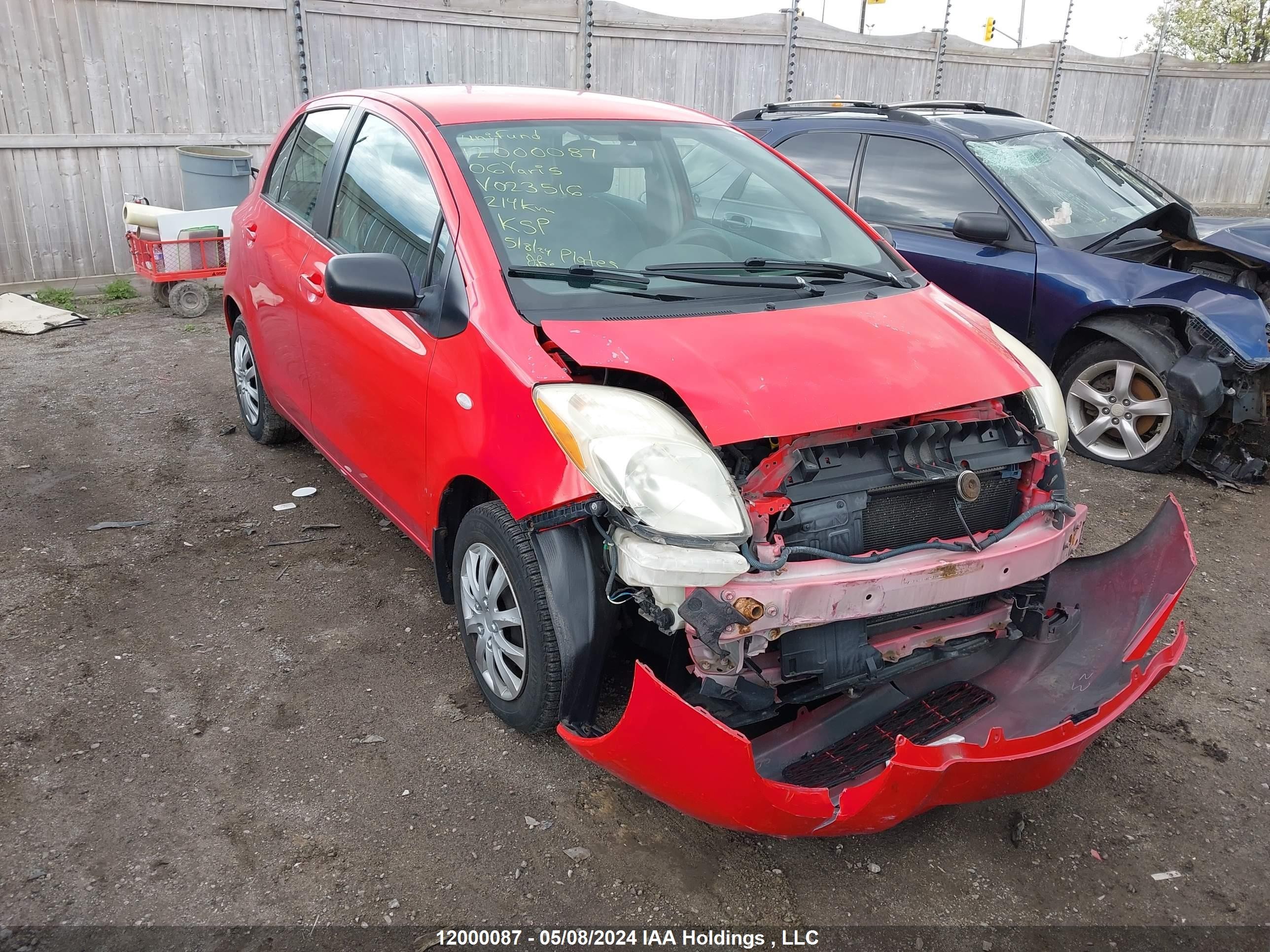 TOYOTA YARIS 2006 jtdkt923665023516