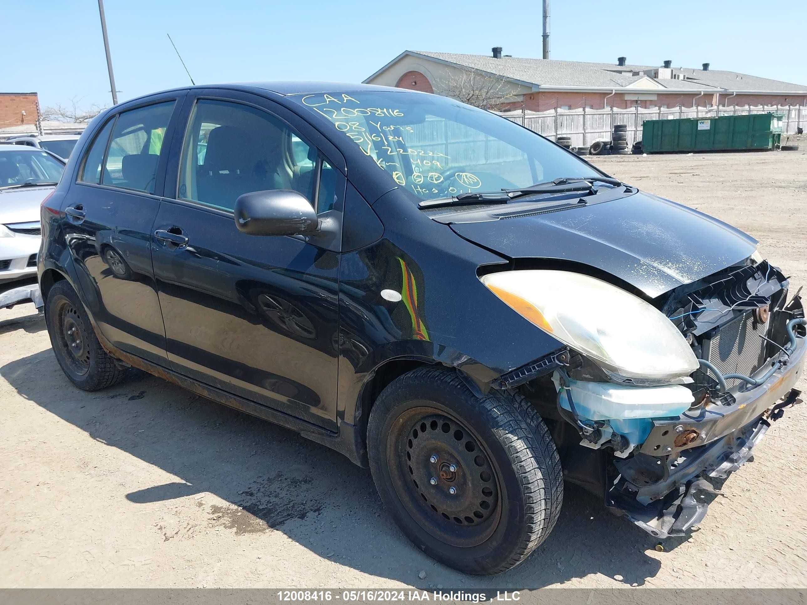 TOYOTA YARIS 2008 jtdkt923685220222