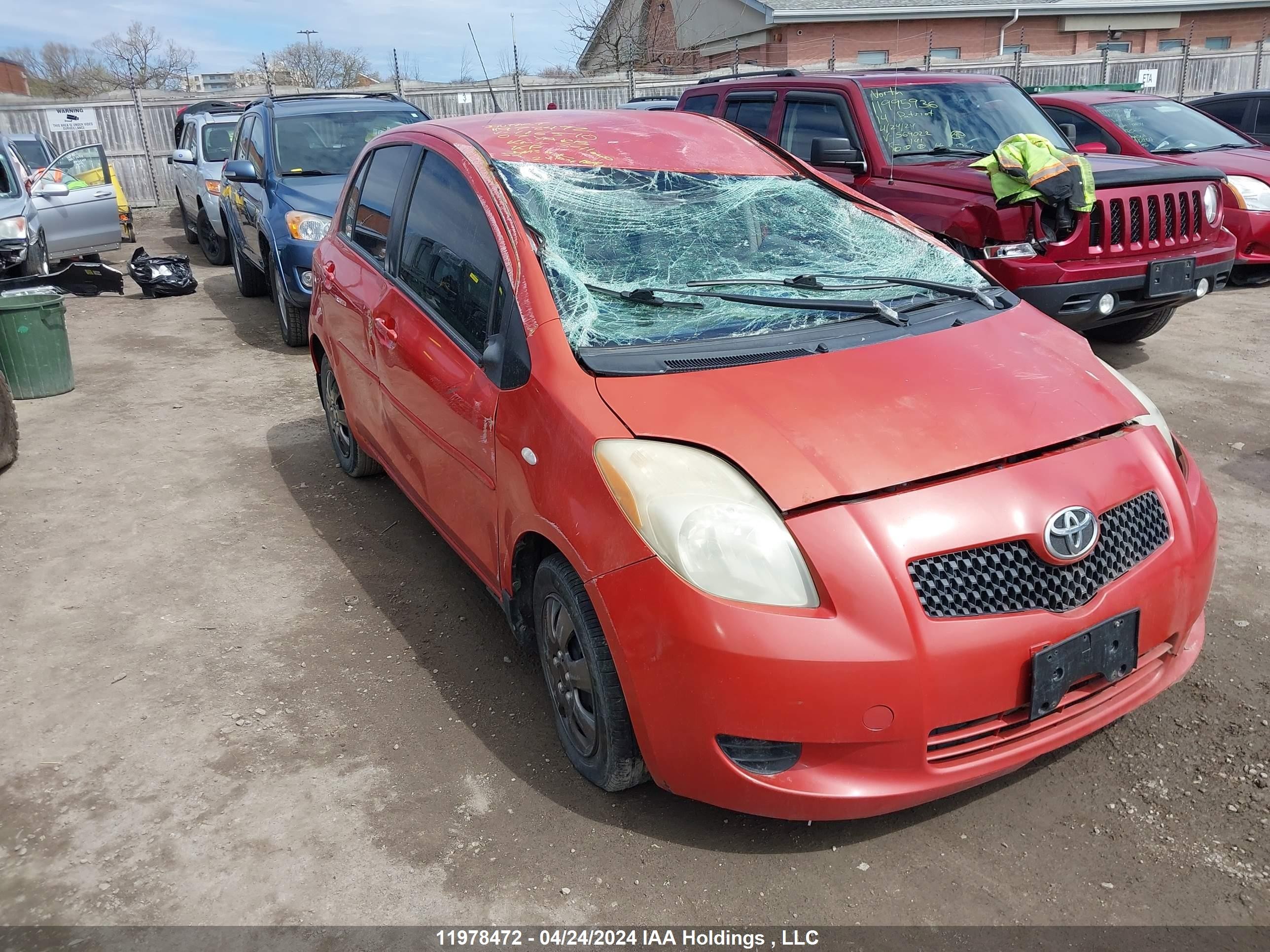 TOYOTA YARIS 2007 jtdkt923875116510