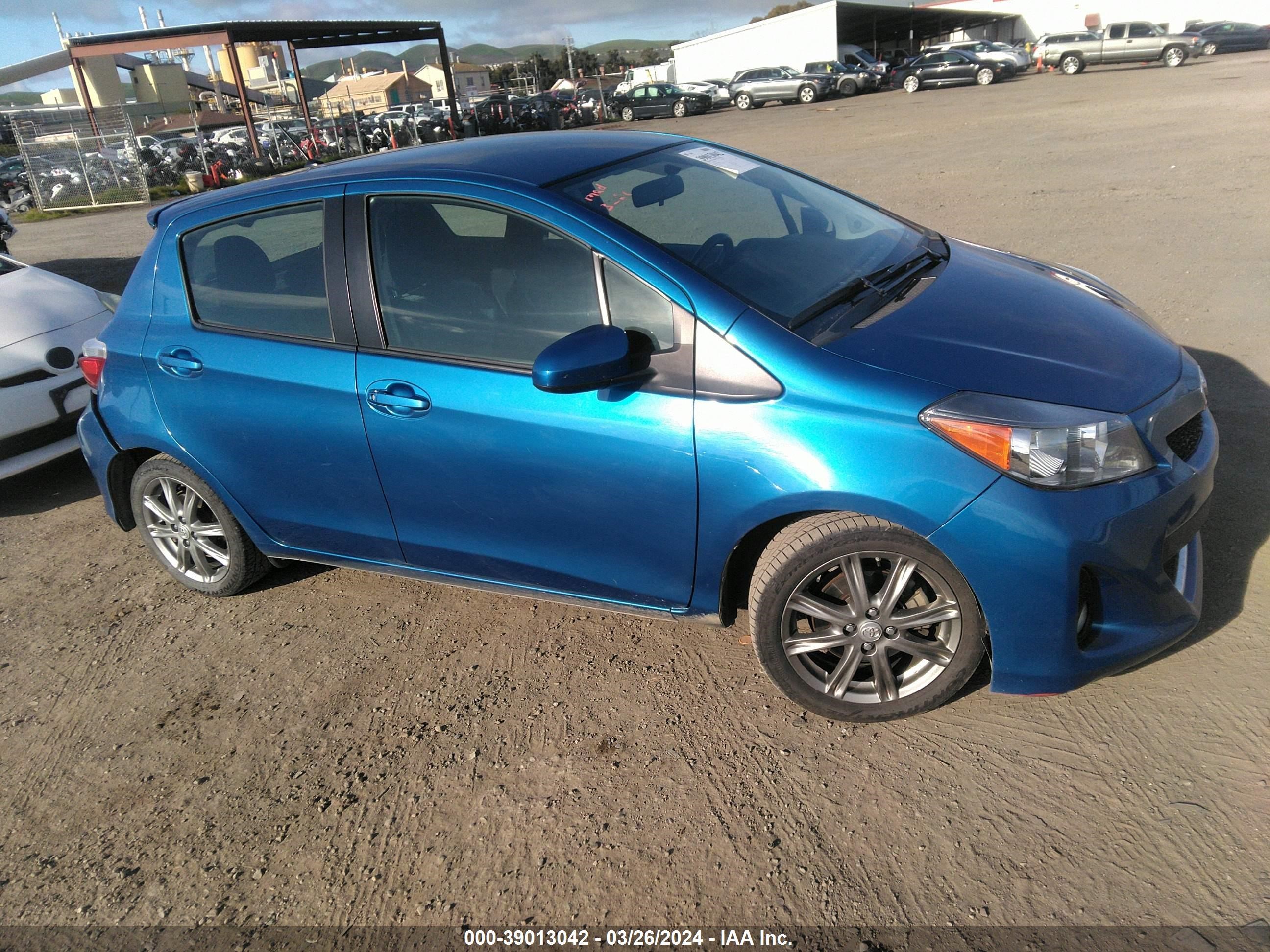 TOYOTA YARIS 2012 jtdktud39cd508783