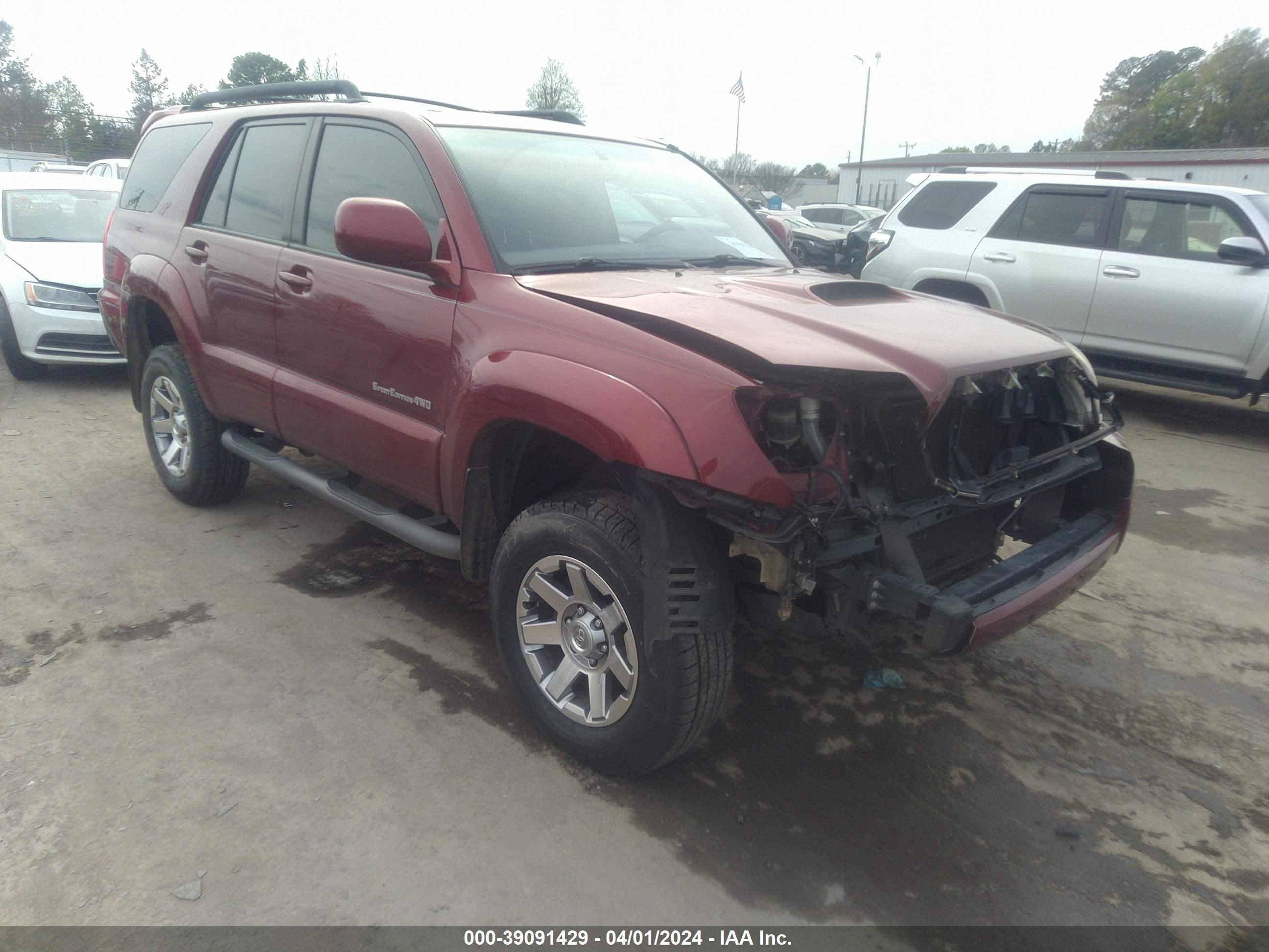 TOYOTA 4RUNNER 2008 jtebu14r78k002139