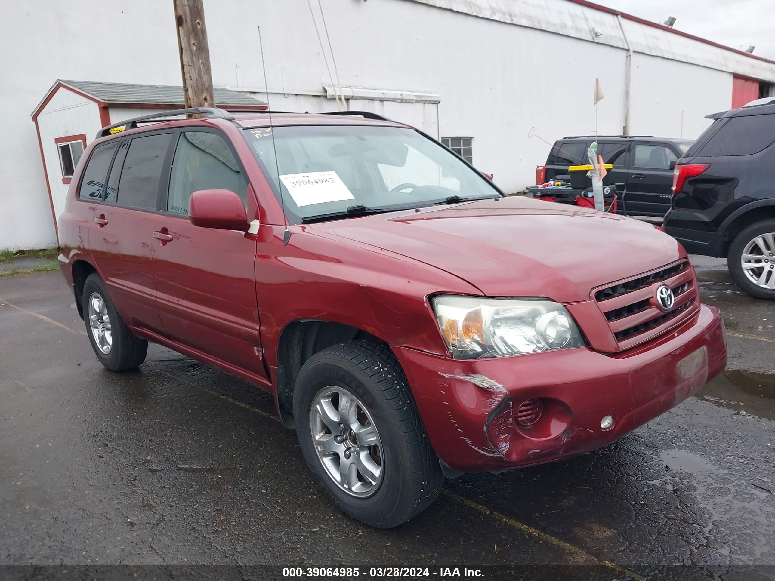 TOYOTA HIGHLANDER 2006 jtedd21a060147545