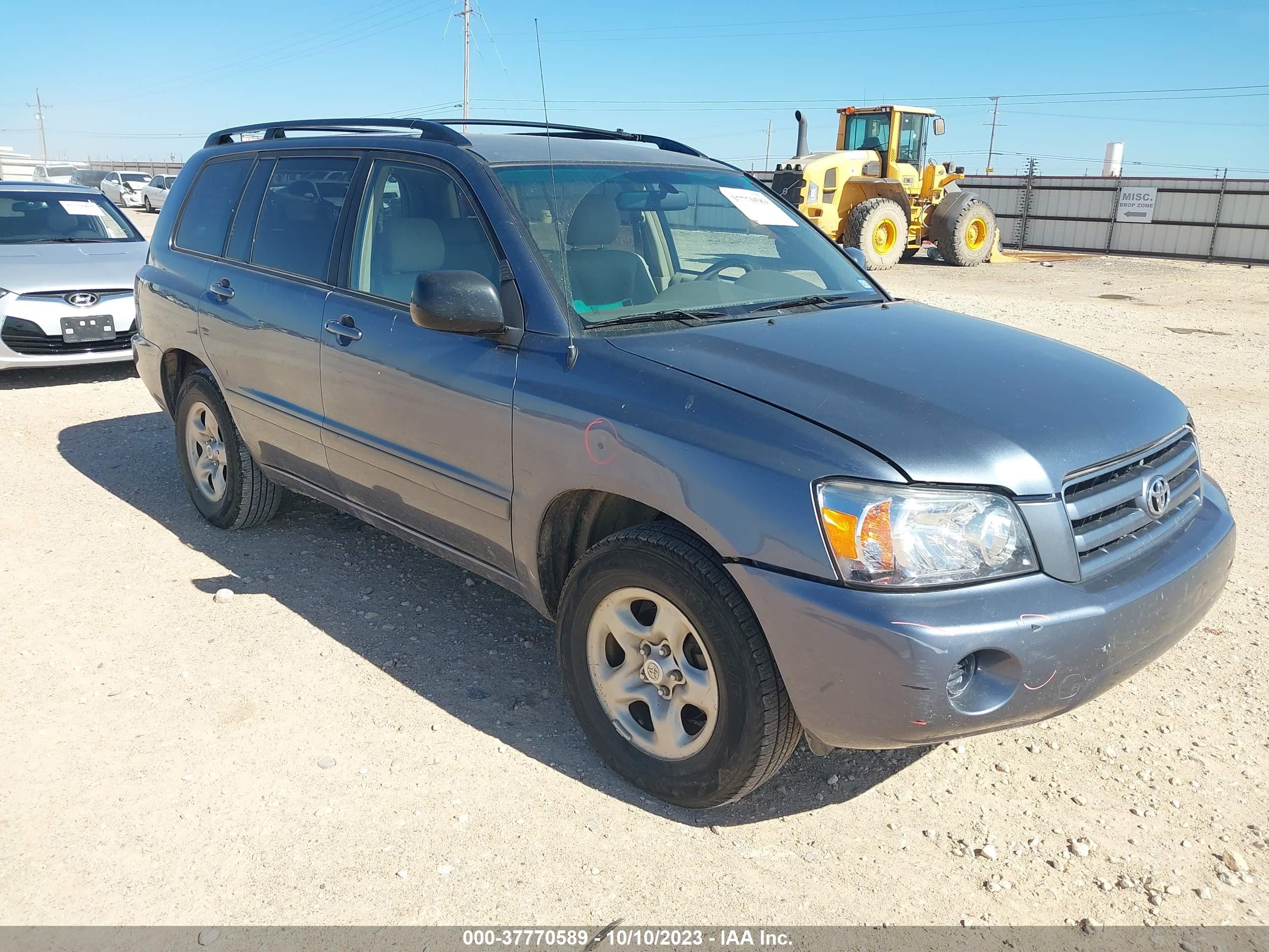 TOYOTA HIGHLANDER 2006 jtedd21a160139132