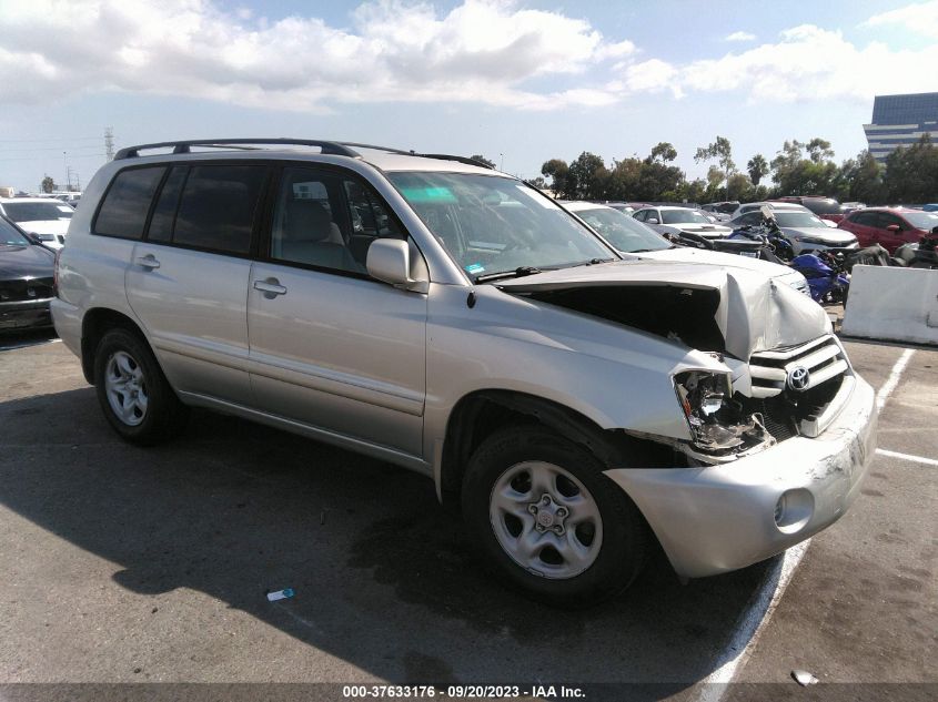 TOYOTA HIGHLANDER 2006 jtedd21a260139981