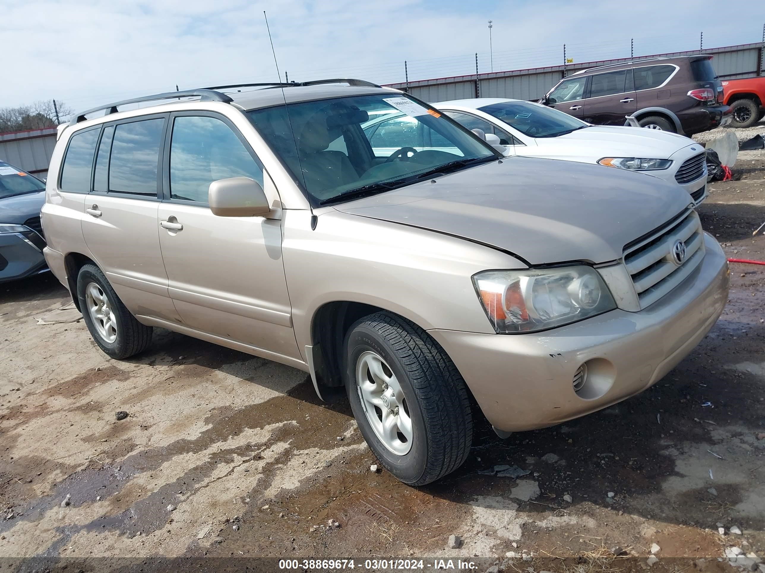 TOYOTA HIGHLANDER 2006 jtedd21a360132330