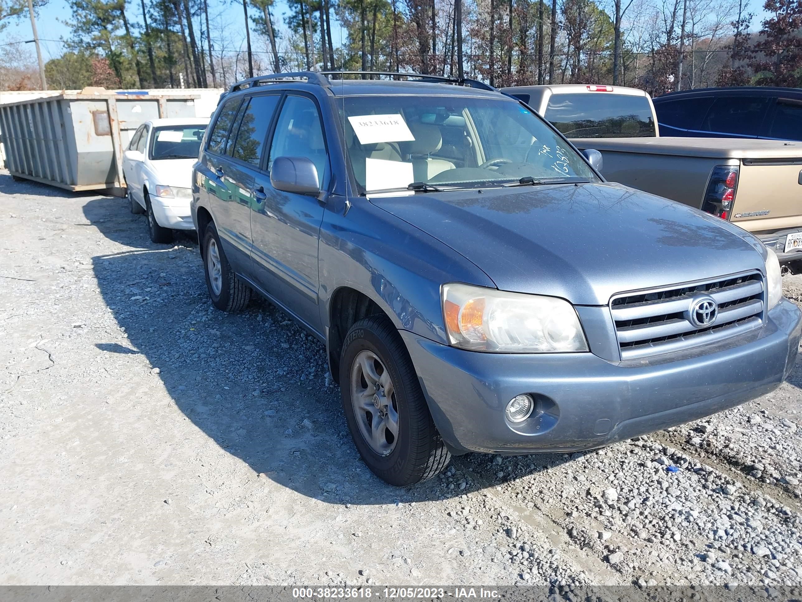 TOYOTA HIGHLANDER 2007 jtedd21a670162813