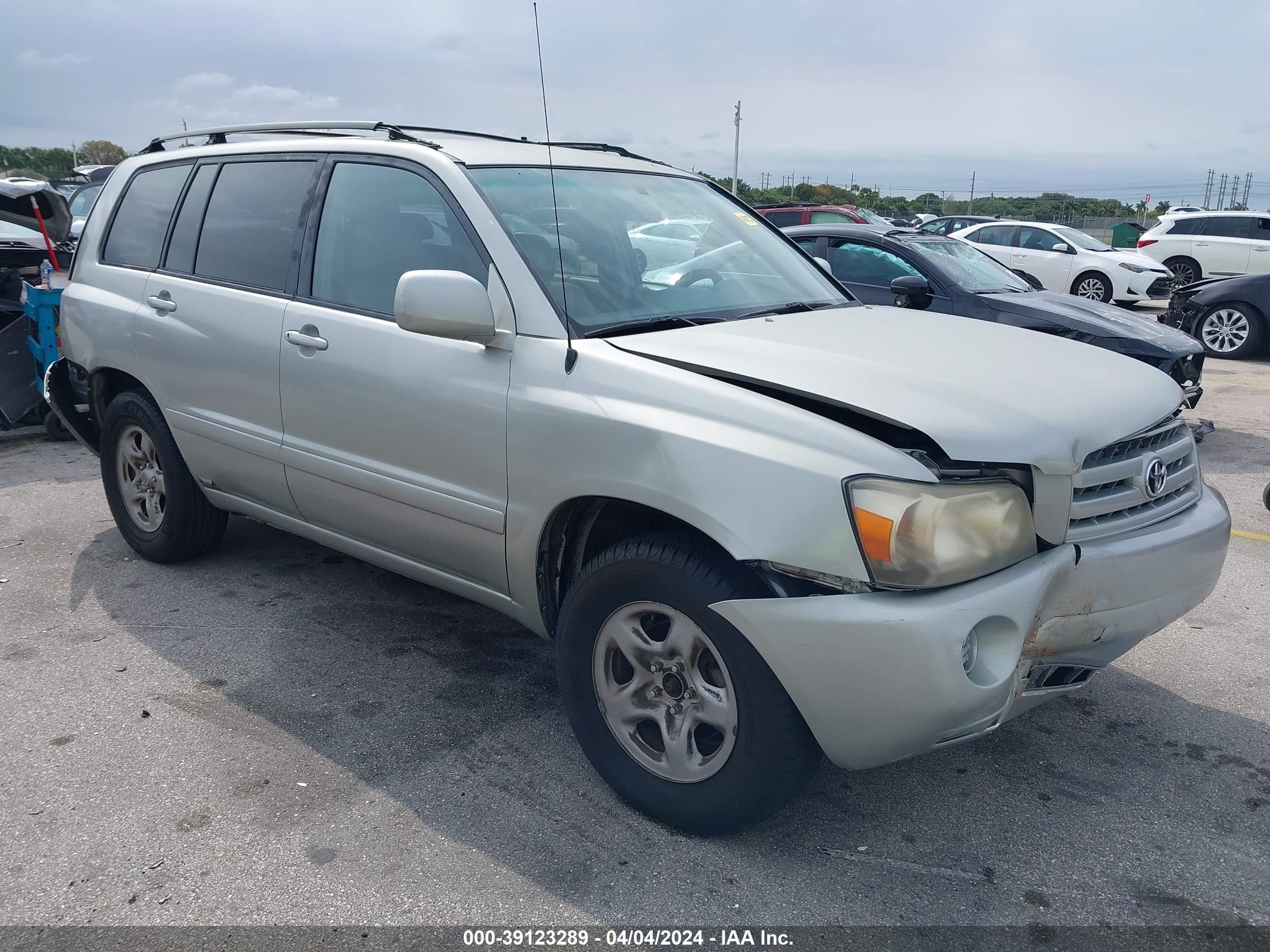 TOYOTA HIGHLANDER 2006 jtedd21a960133885