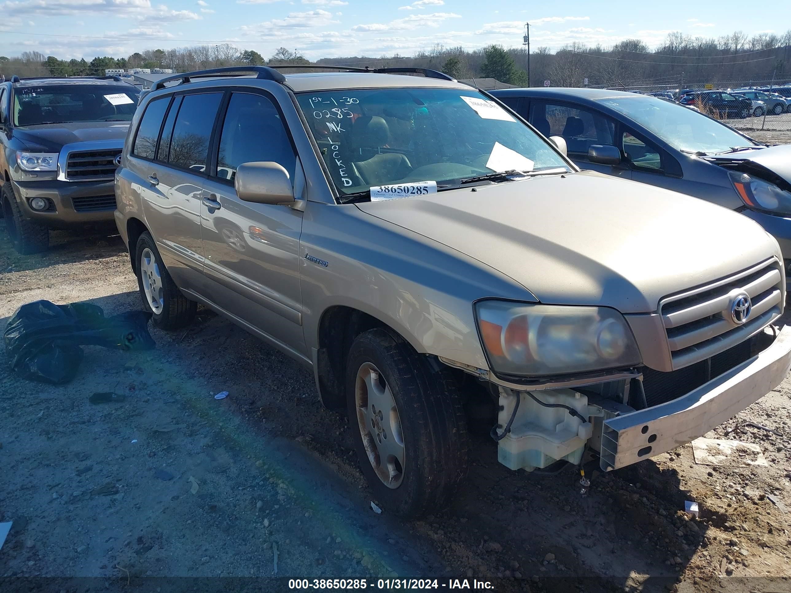 TOYOTA HIGHLANDER 2004 jtedp21a040035803