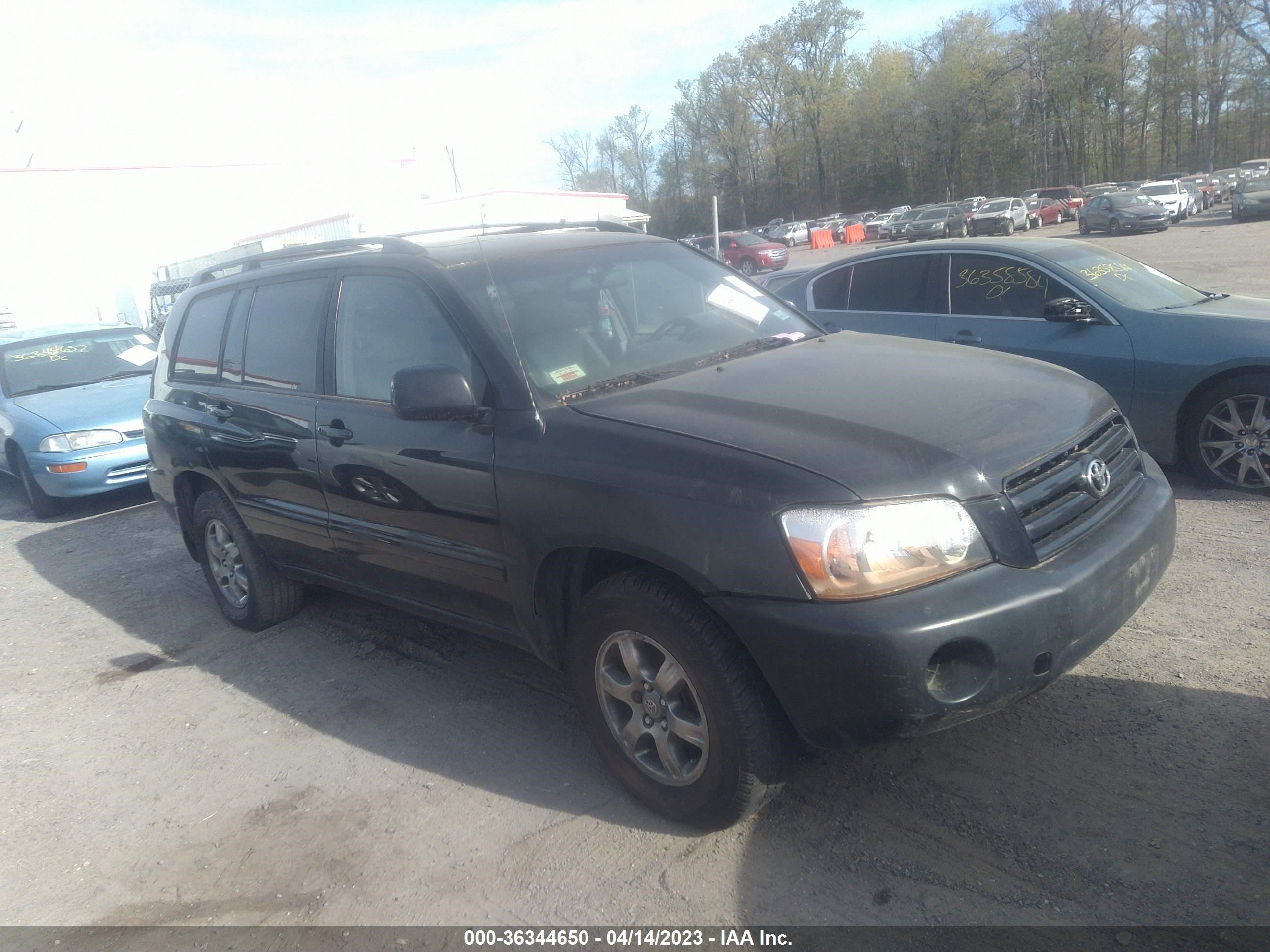 TOYOTA HIGHLANDER 2004 jtedp21a040036305