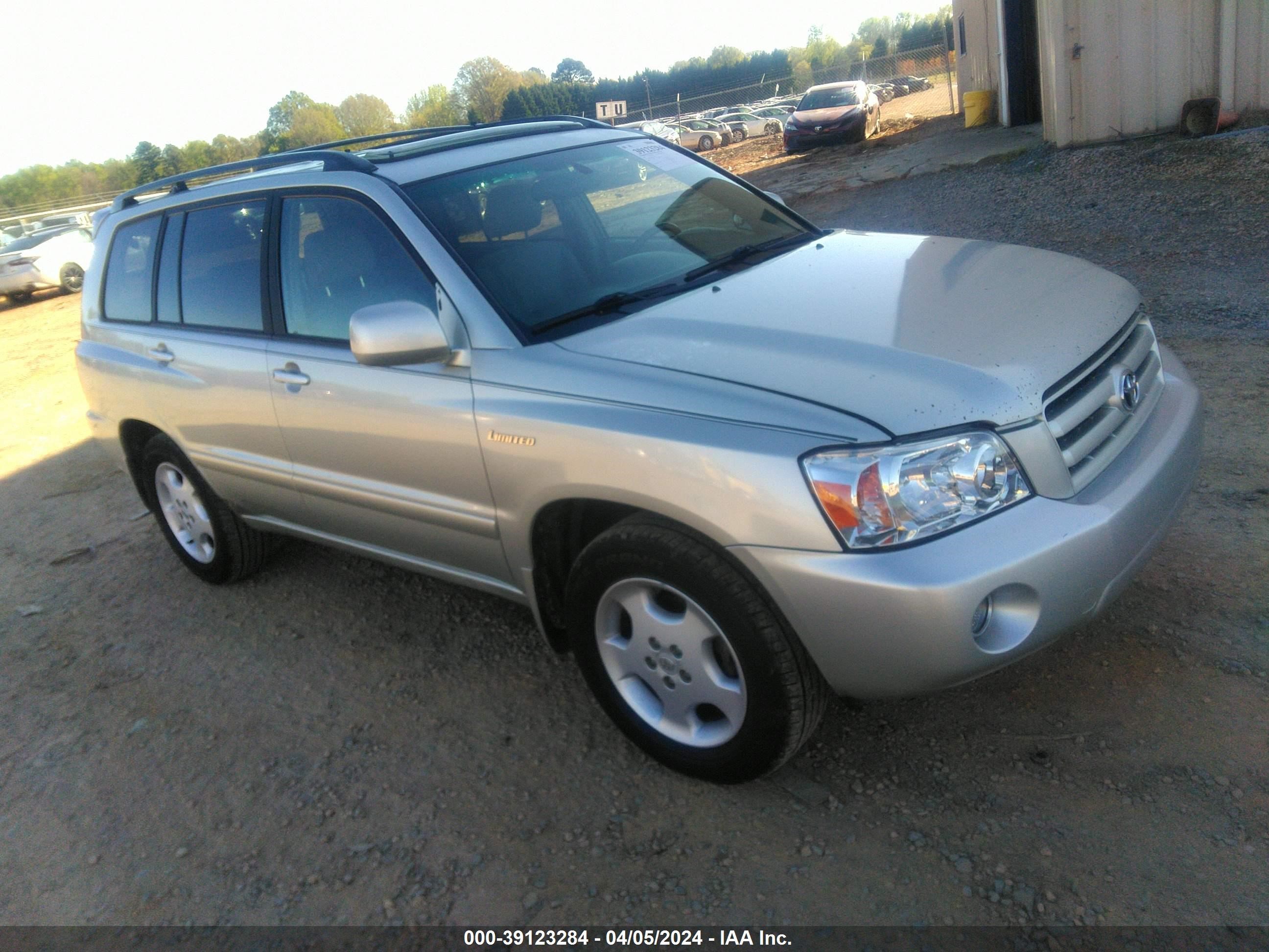 TOYOTA HIGHLANDER 2005 jtedp21a050081181