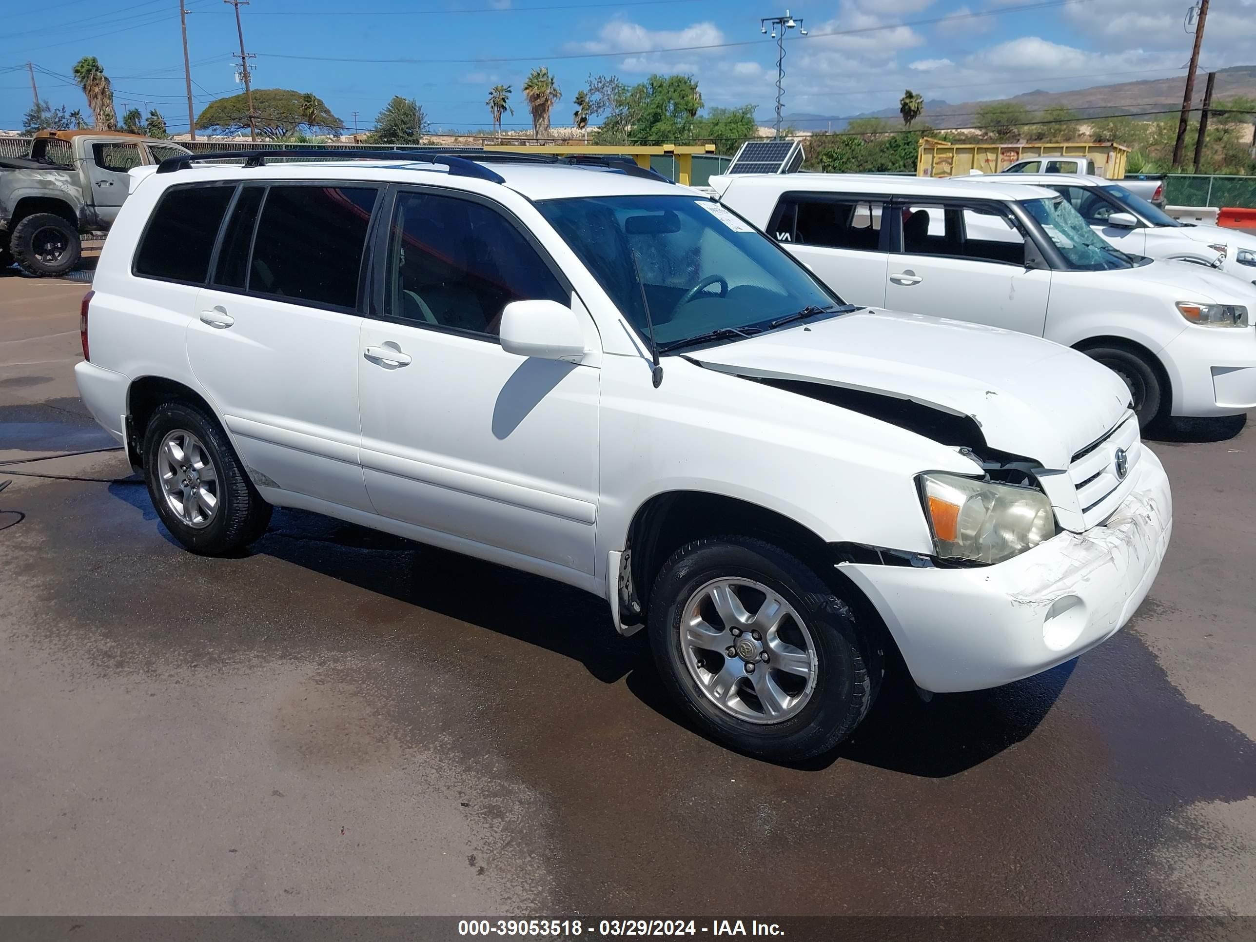 TOYOTA HIGHLANDER 2006 jtedp21a060105786