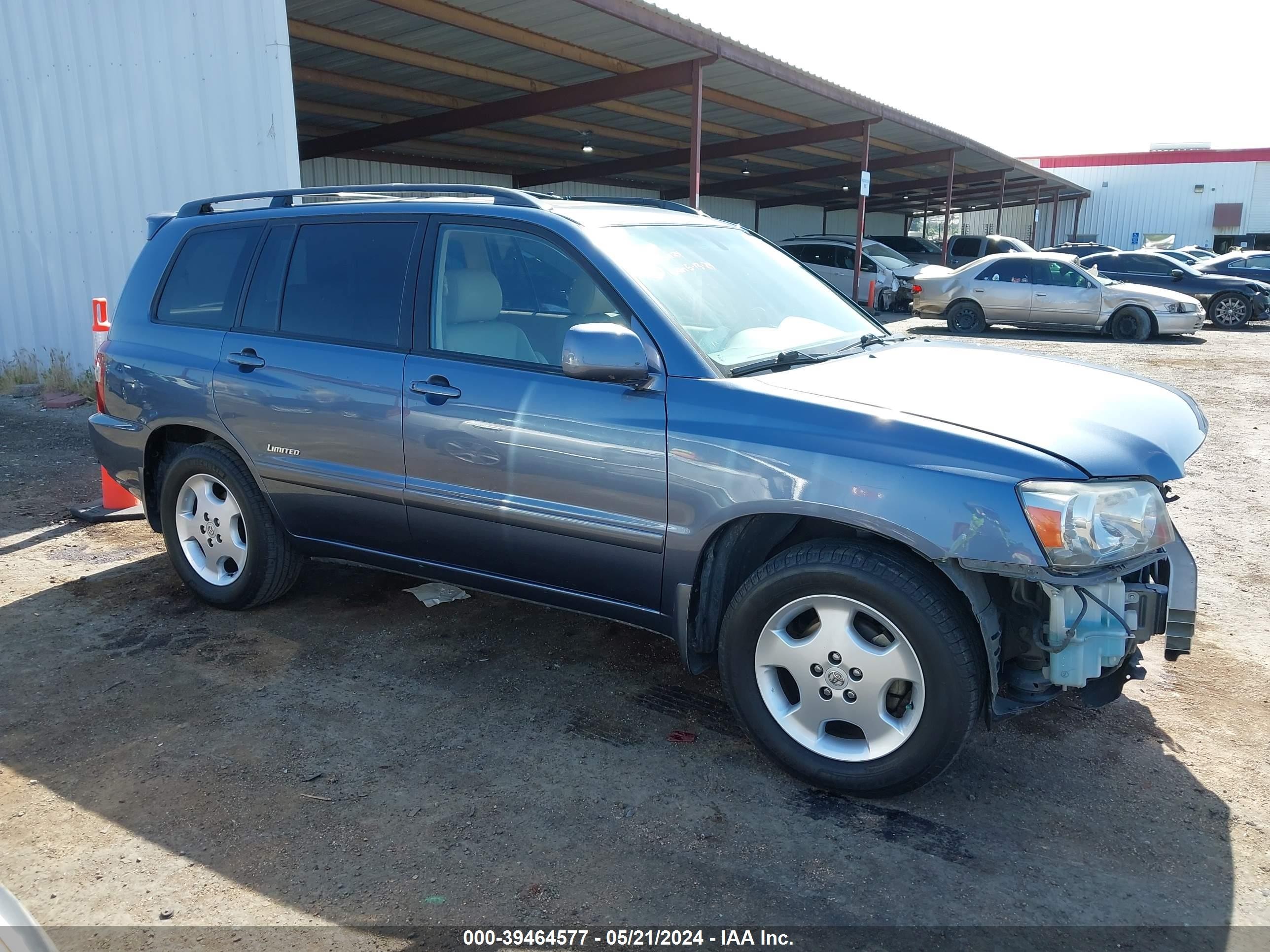 TOYOTA HIGHLANDER 2006 jtedp21a060111037