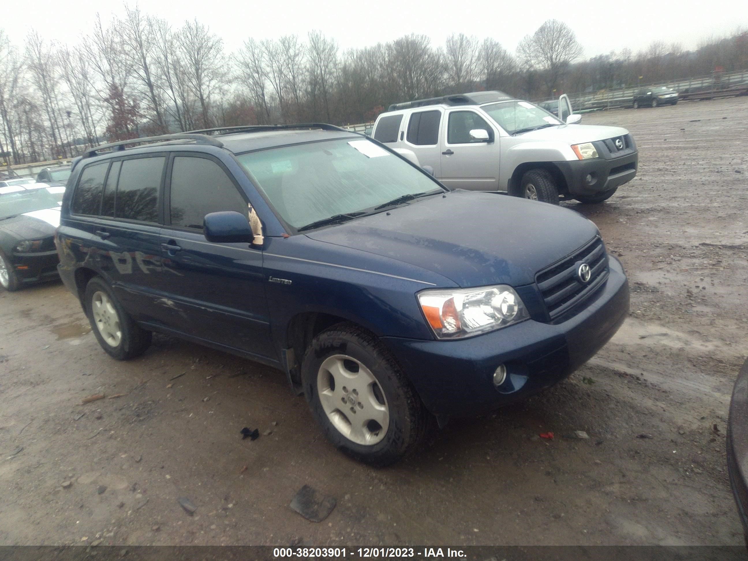 TOYOTA HIGHLANDER 2005 jtedp21a150048626