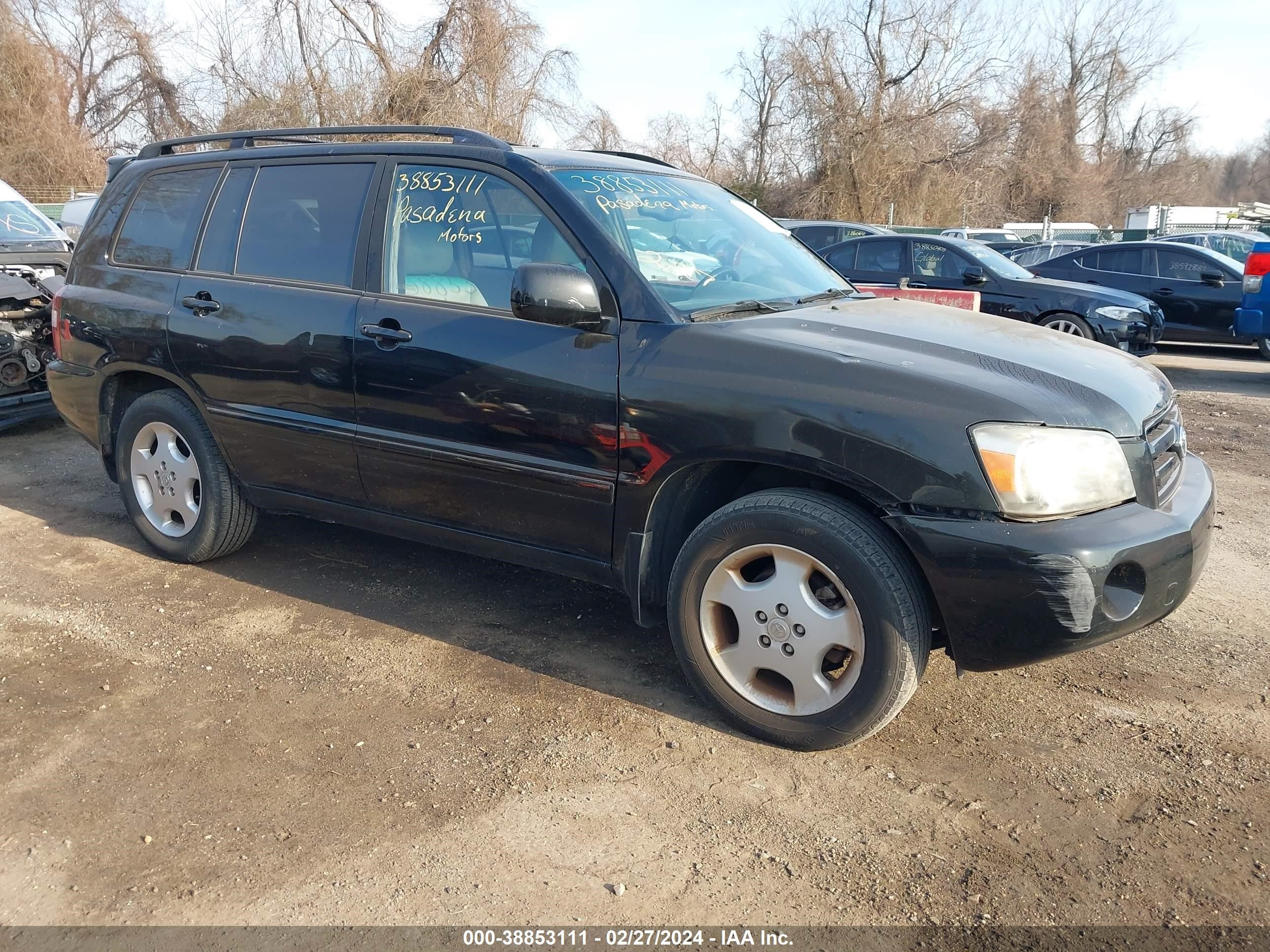 TOYOTA HIGHLANDER 2005 jtedp21a150050974