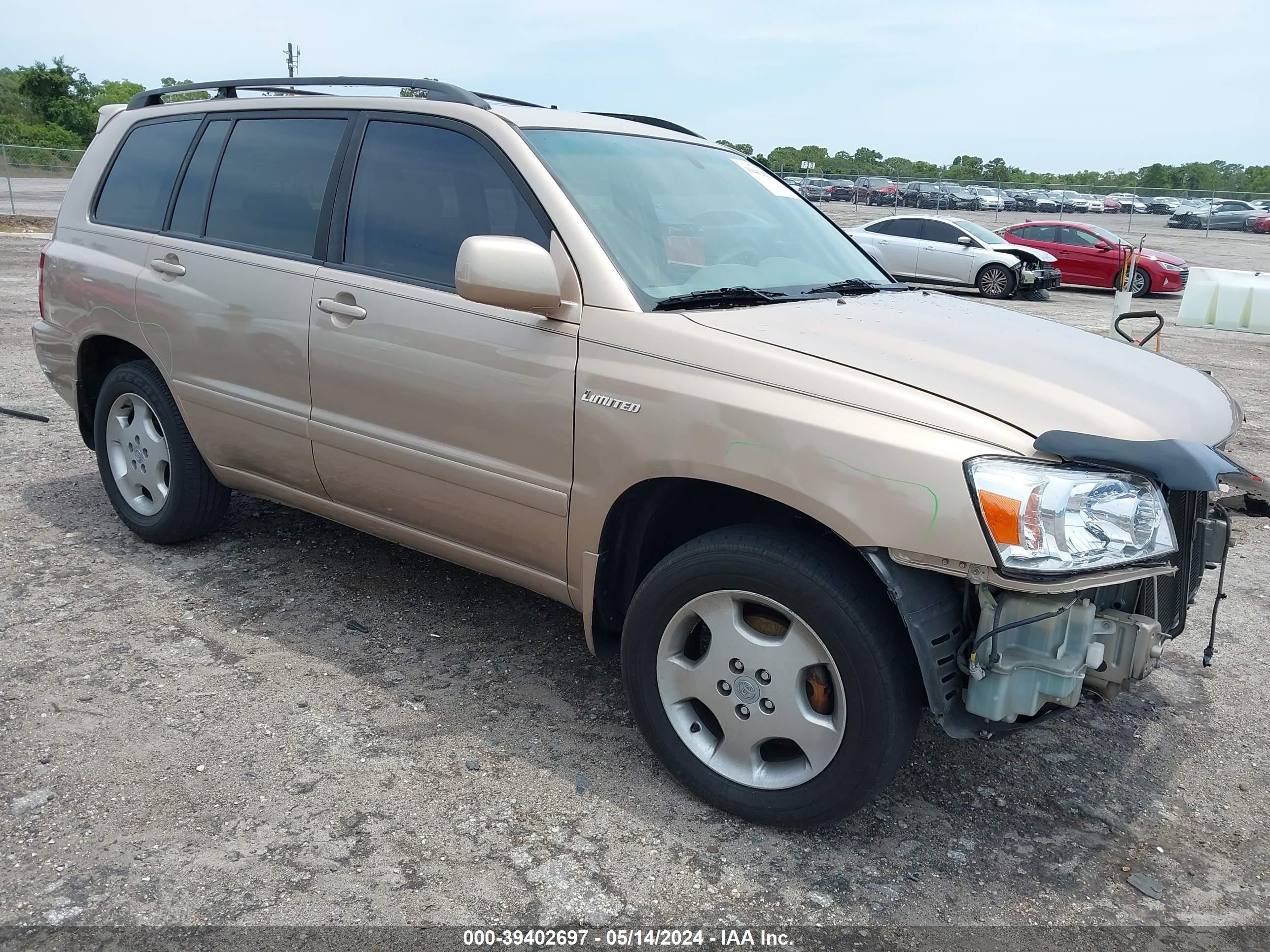 TOYOTA HIGHLANDER 2005 jtedp21a250062549