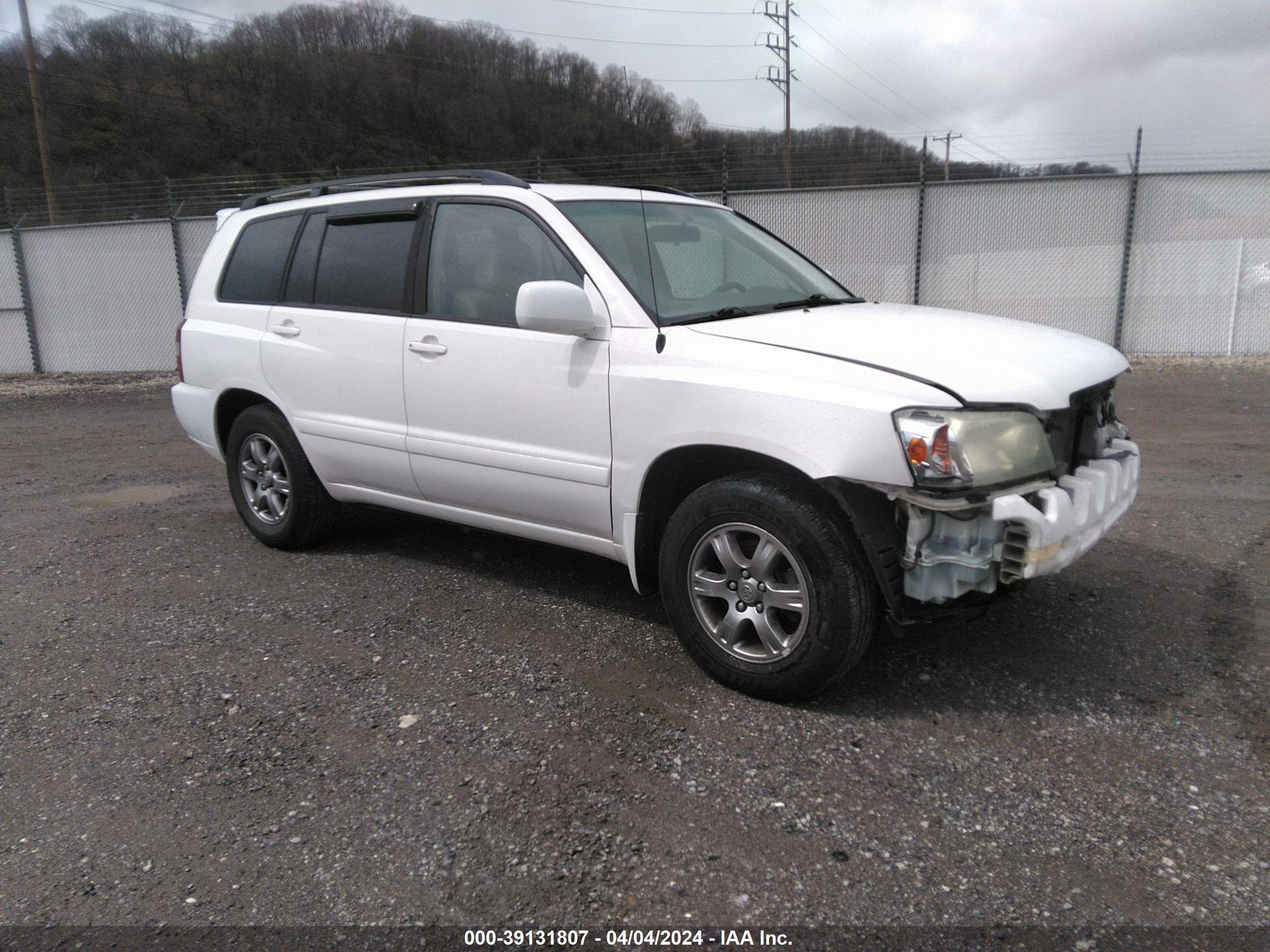 TOYOTA HIGHLANDER 2005 jtedp21a250089458