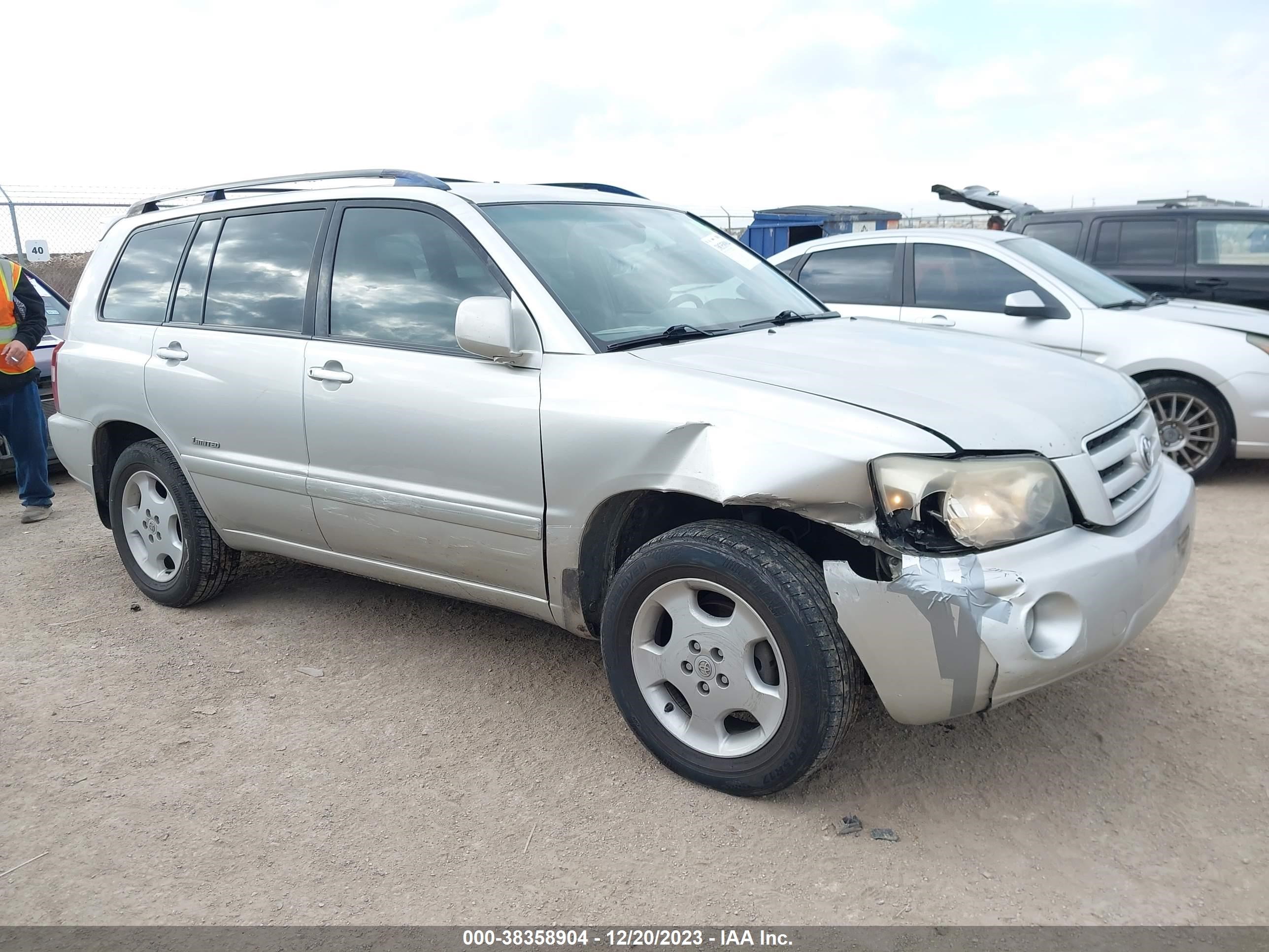 TOYOTA HIGHLANDER 2006 jtedp21a260110682