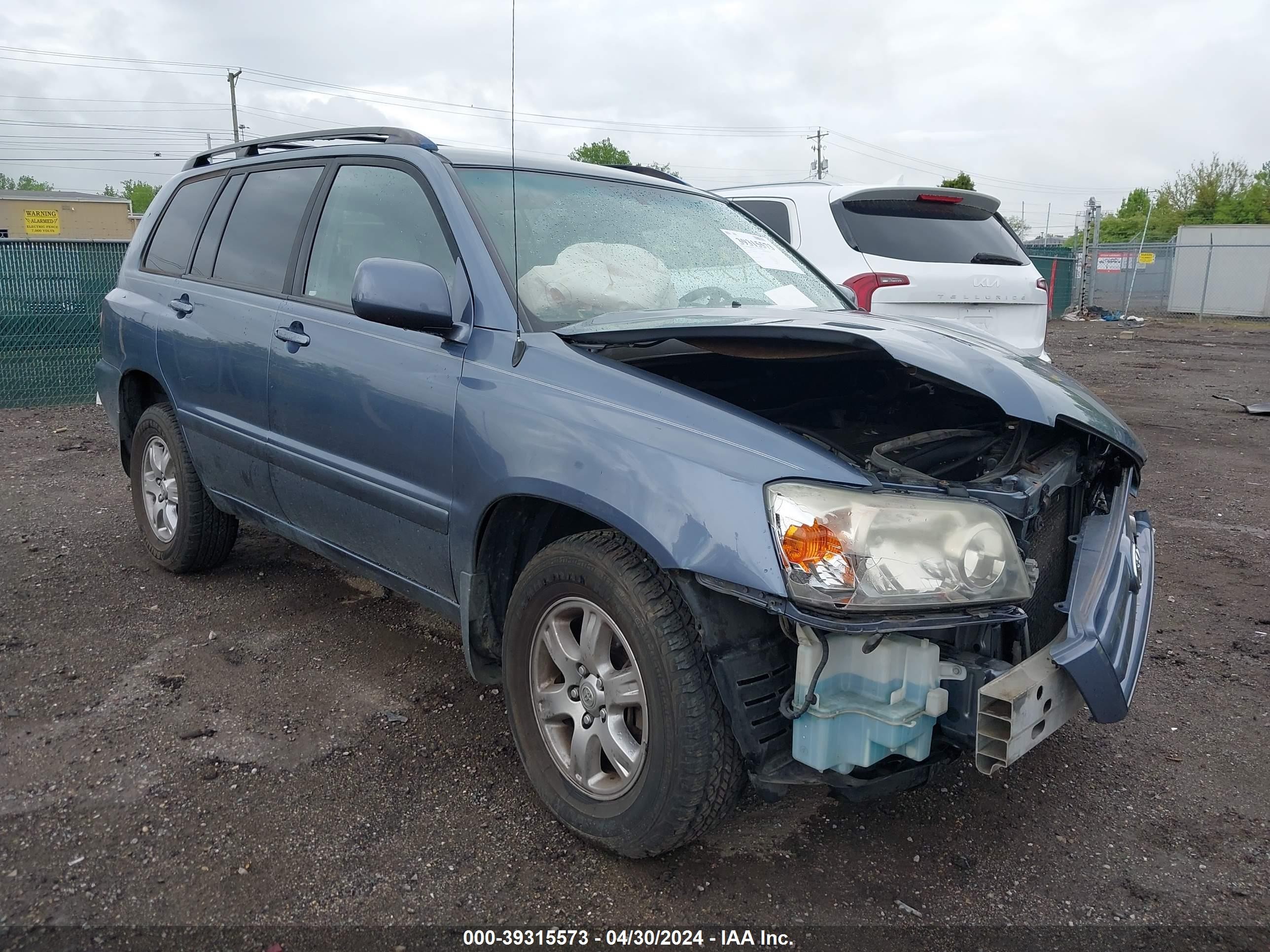 TOYOTA HIGHLANDER 2006 jtedp21a260115915