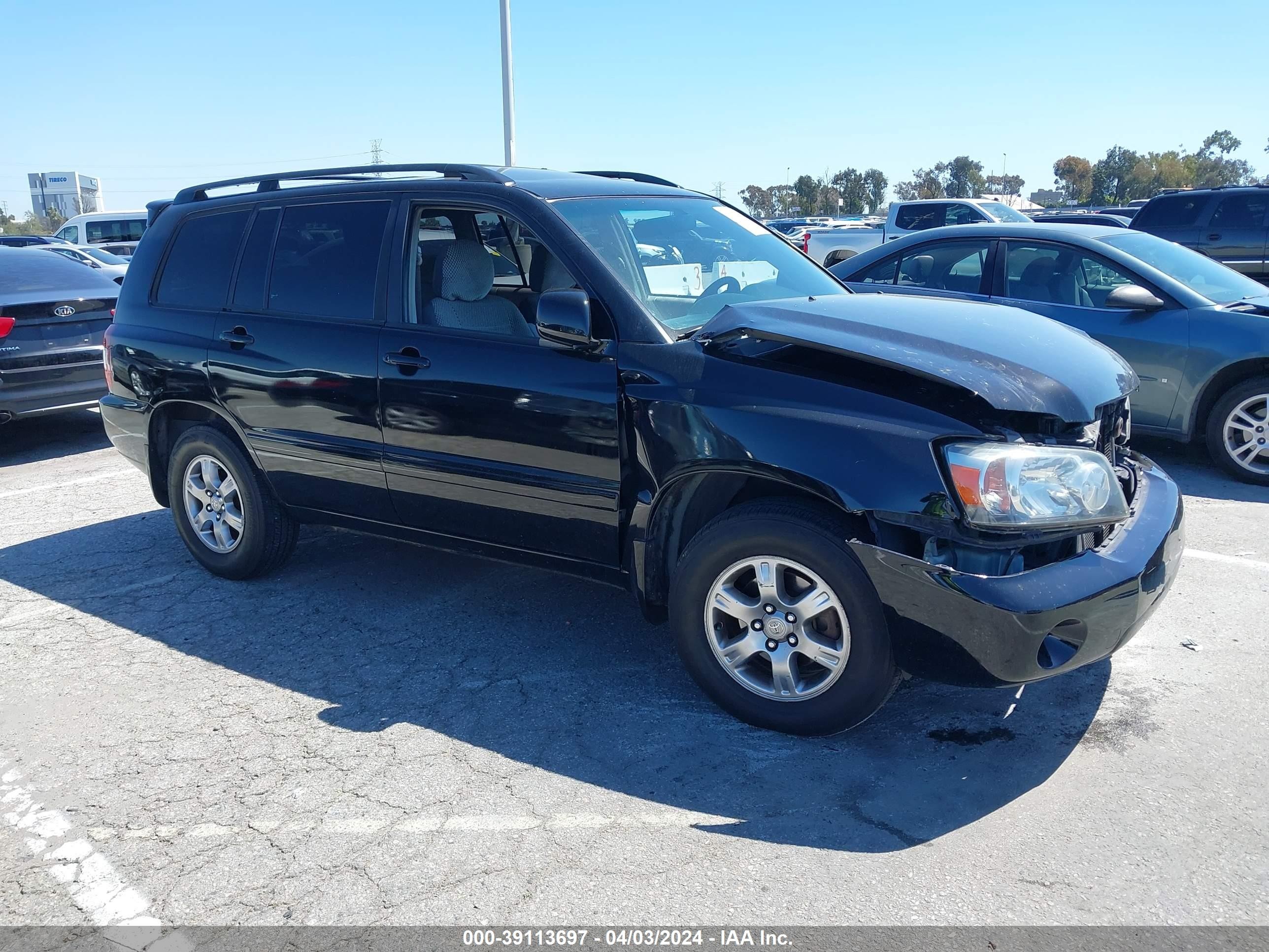 TOYOTA HIGHLANDER 2007 jtedp21a270132182