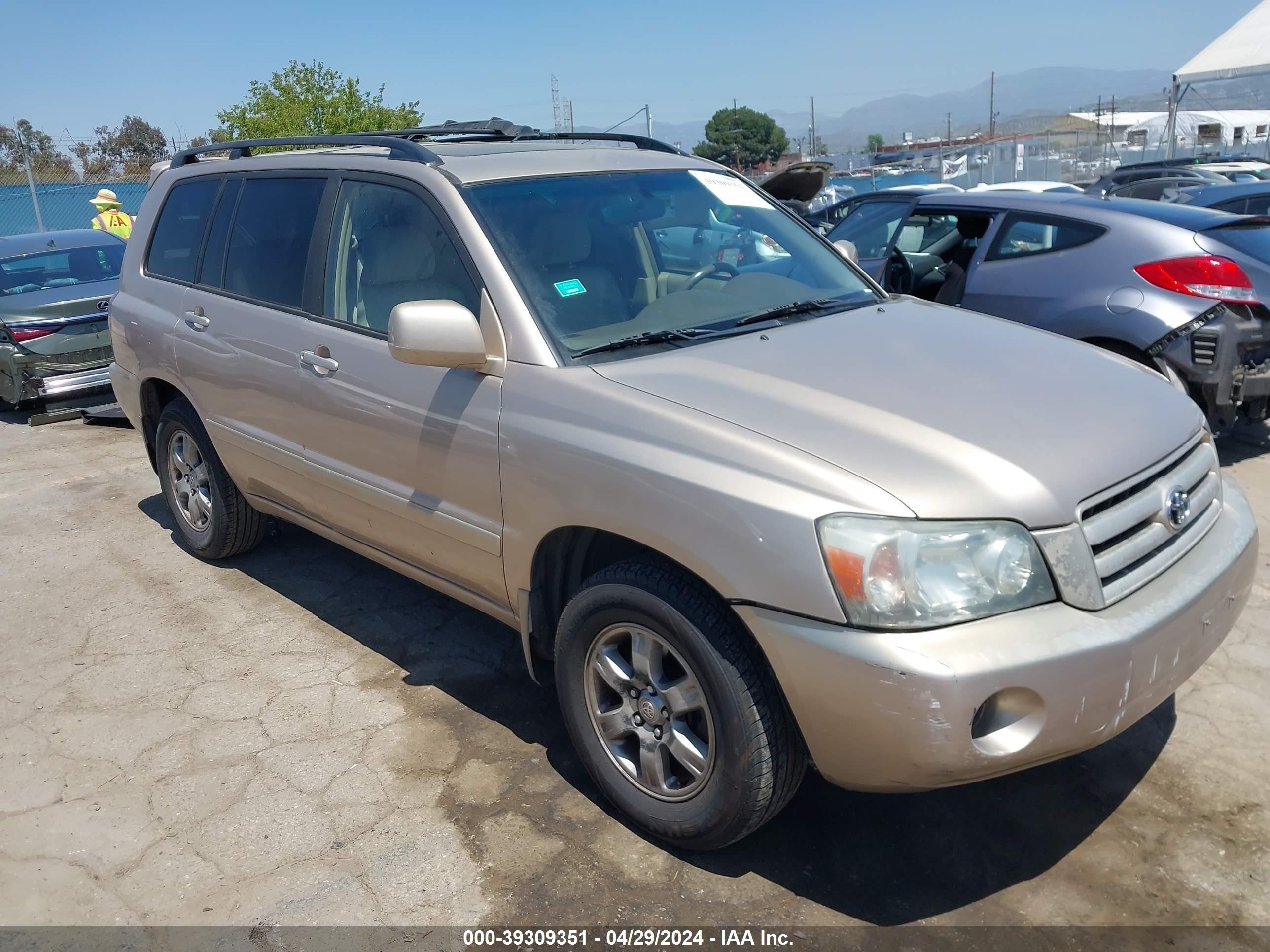 TOYOTA HIGHLANDER 2004 jtedp21a340007204