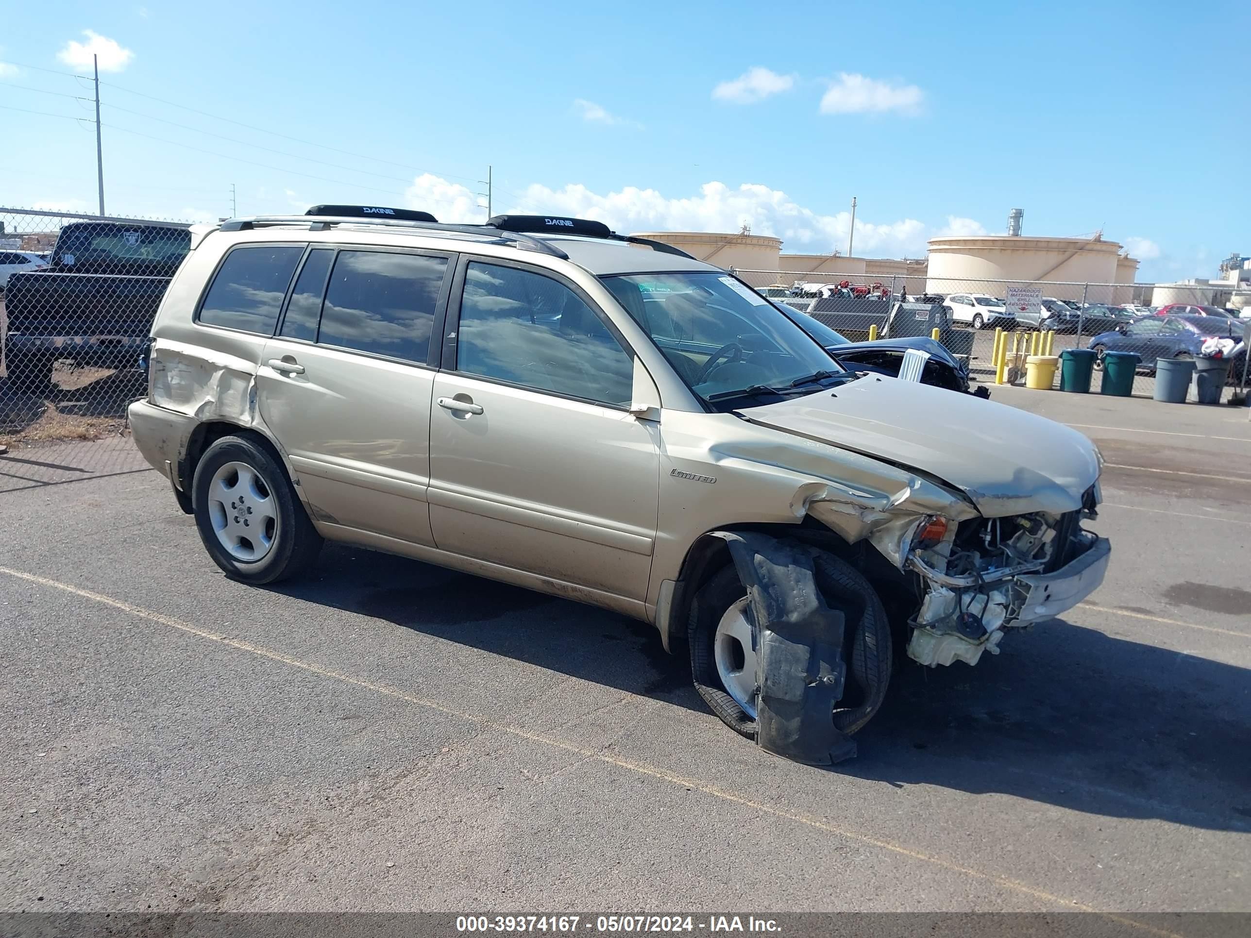 TOYOTA HIGHLANDER 2004 jtedp21a340024570