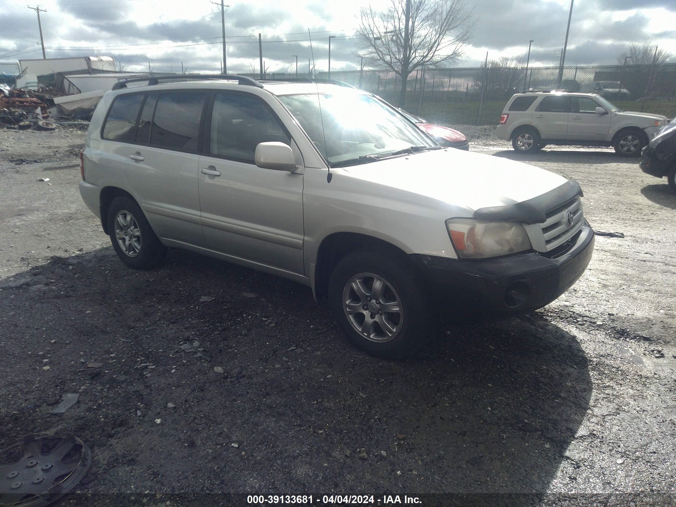 TOYOTA HIGHLANDER 2004 jtedp21a340027744