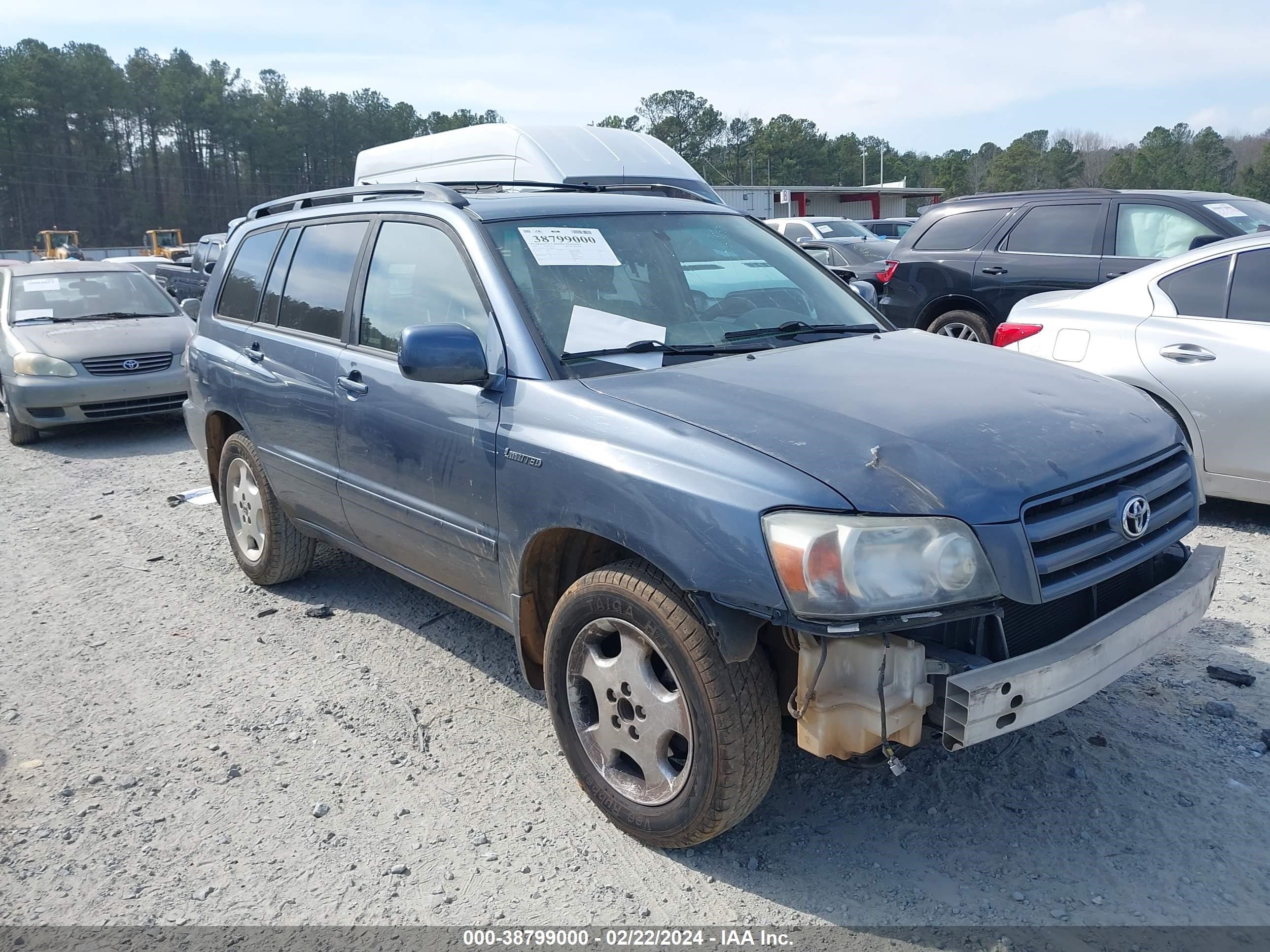 TOYOTA HIGHLANDER 2005 jtedp21a350068859