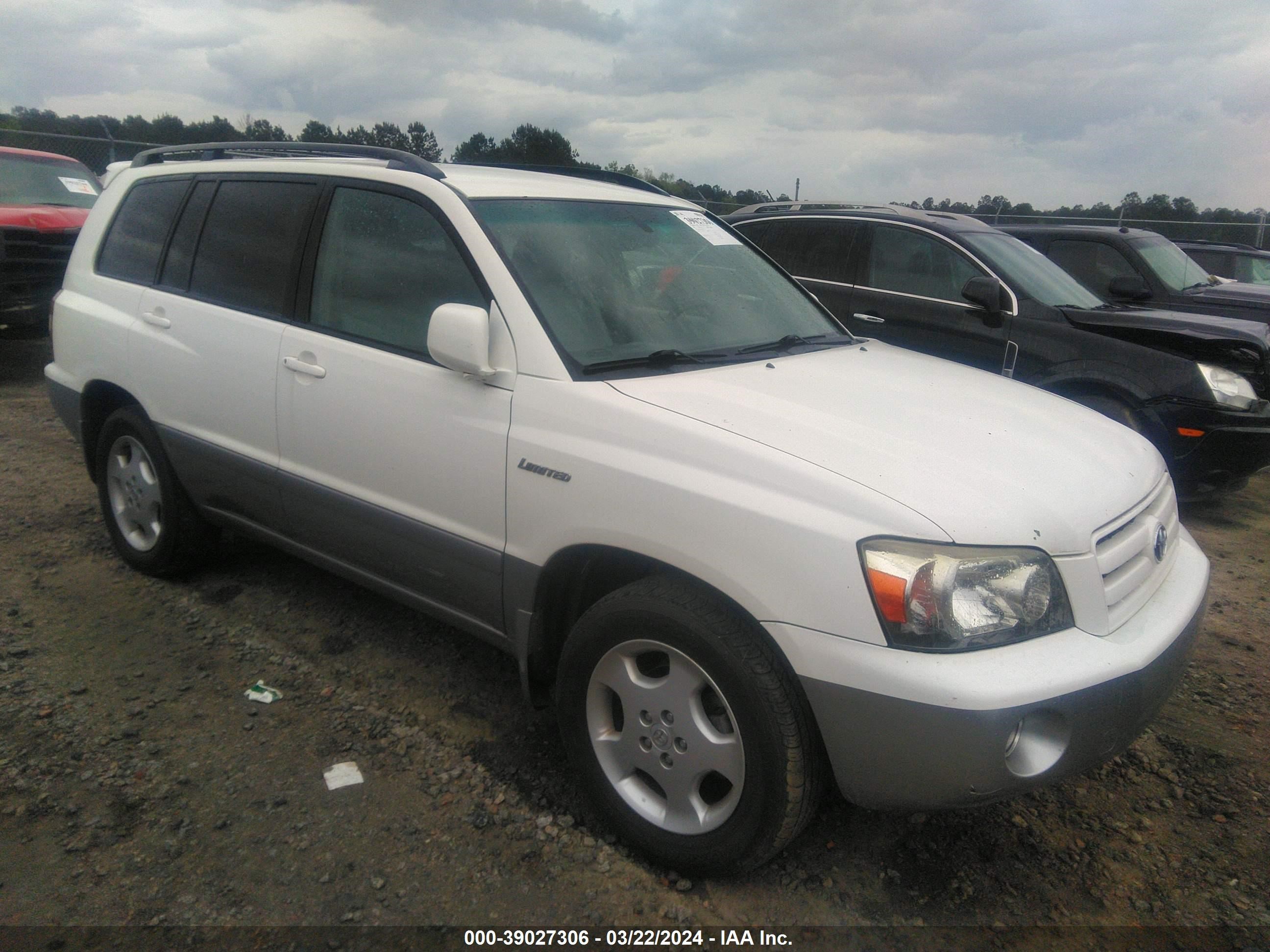 TOYOTA HIGHLANDER 2004 jtedp21a440031964