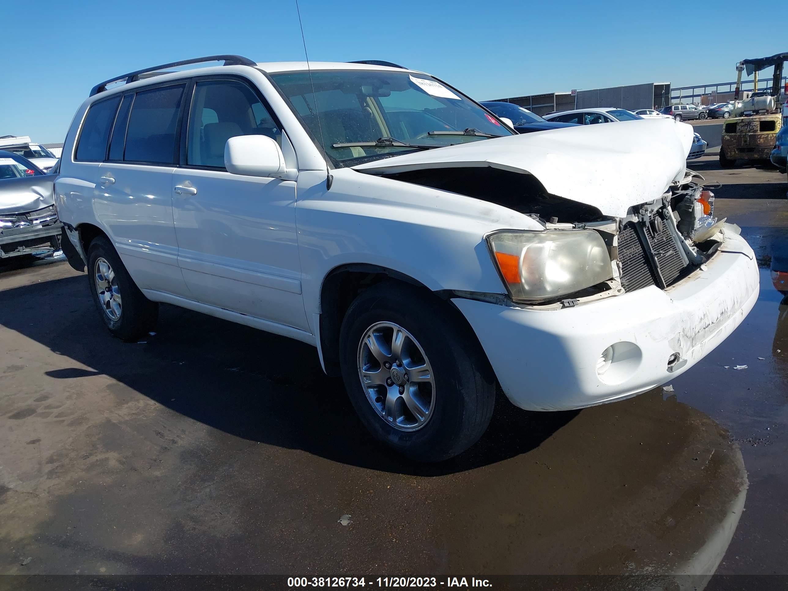 TOYOTA HIGHLANDER 2004 jtedp21a440042060