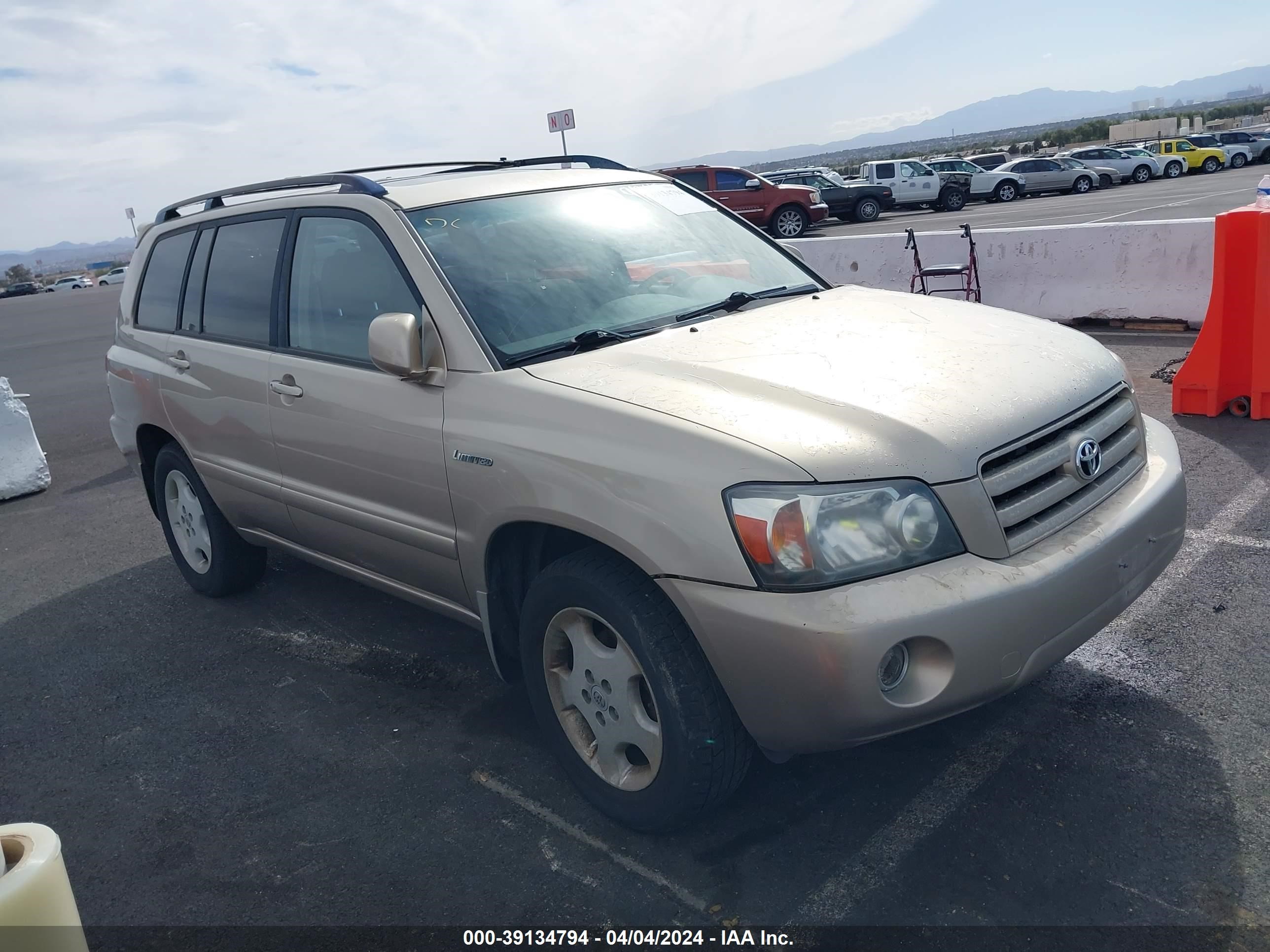 TOYOTA HIGHLANDER 2005 jtedp21a450089686