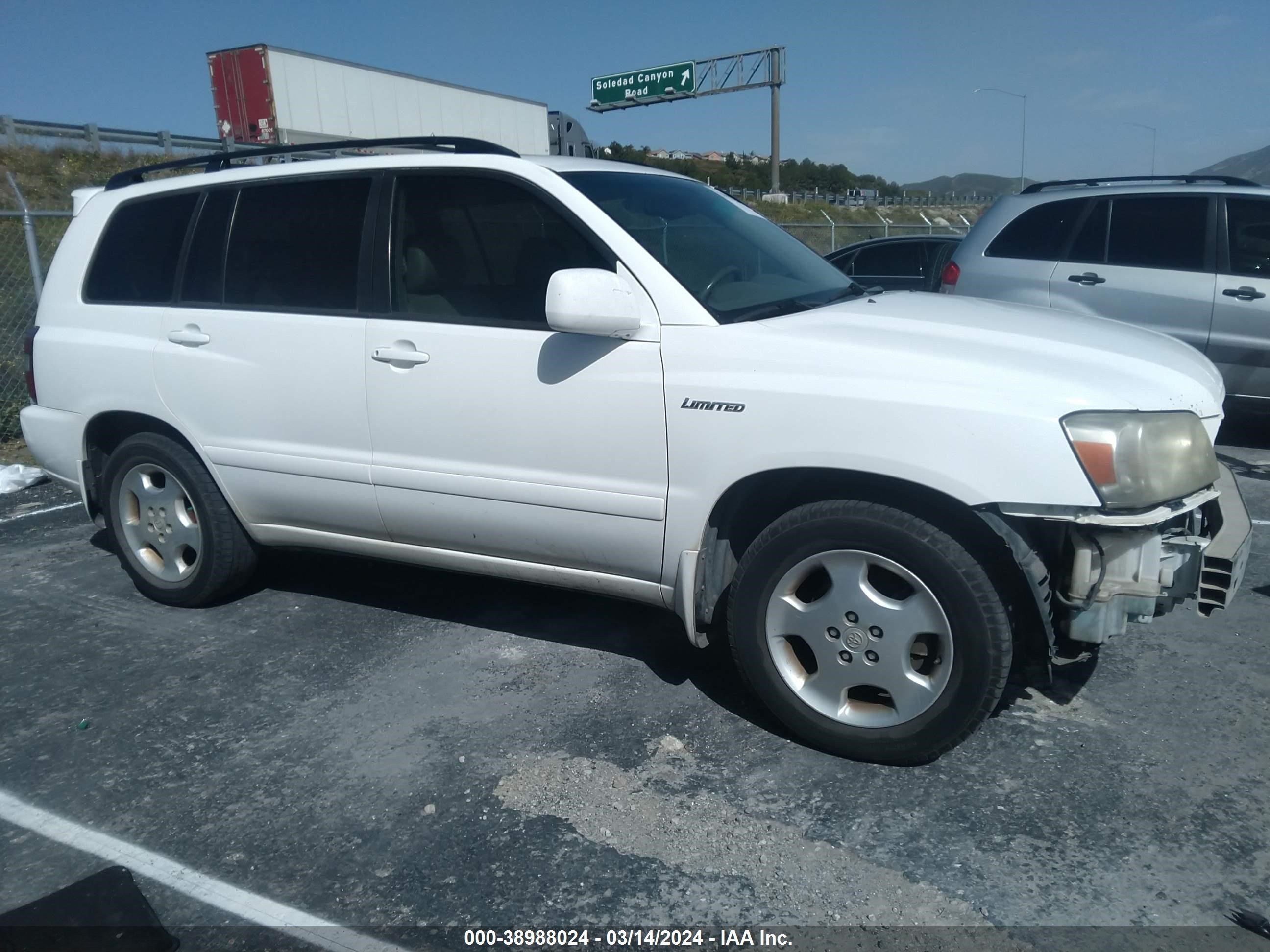 TOYOTA HIGHLANDER 2006 jtedp21a460093920