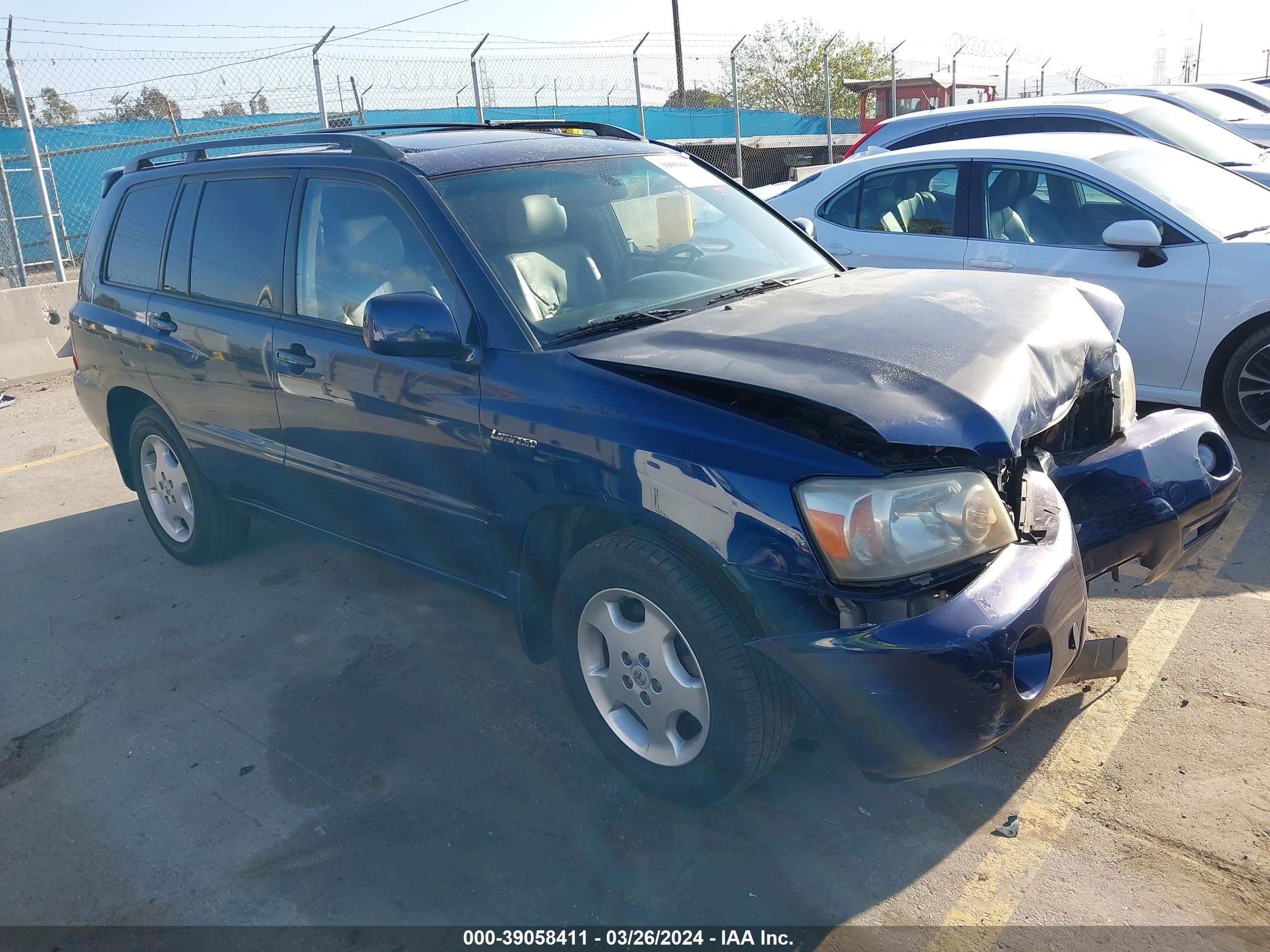 TOYOTA HIGHLANDER 2004 jtedp21a540005650