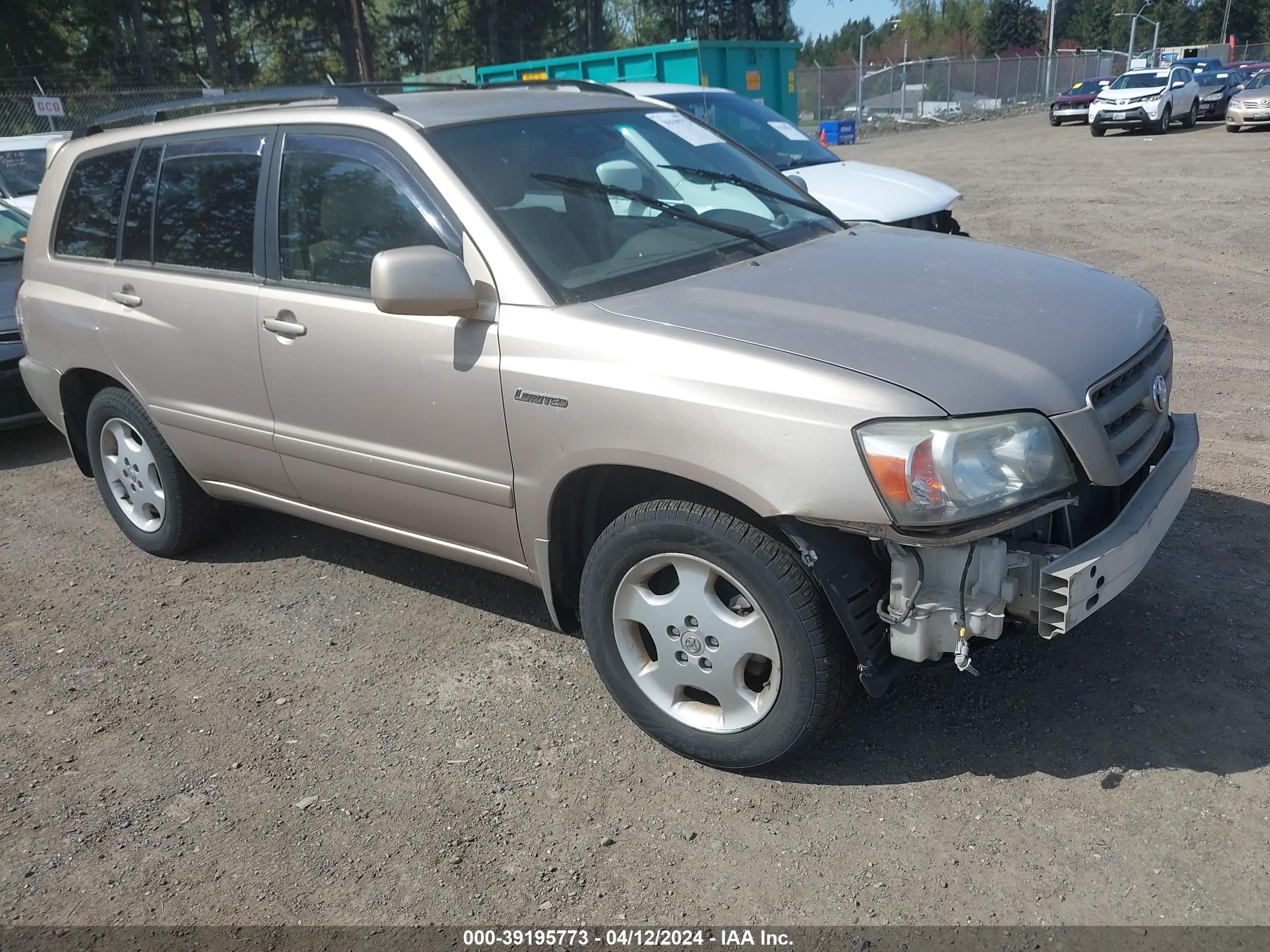 TOYOTA HIGHLANDER 2004 jtedp21a540034002