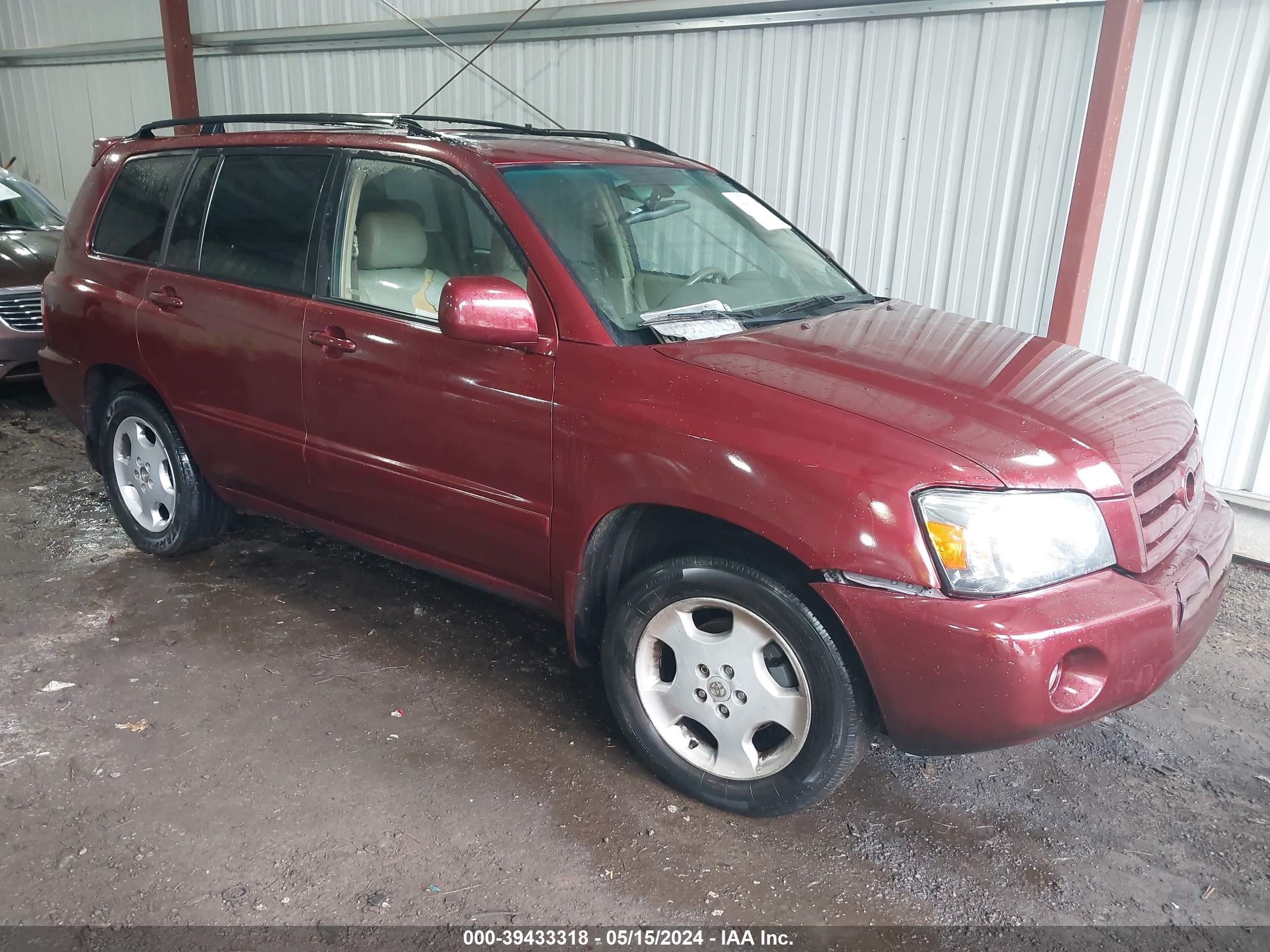 TOYOTA HIGHLANDER 2005 jtedp21a550065946